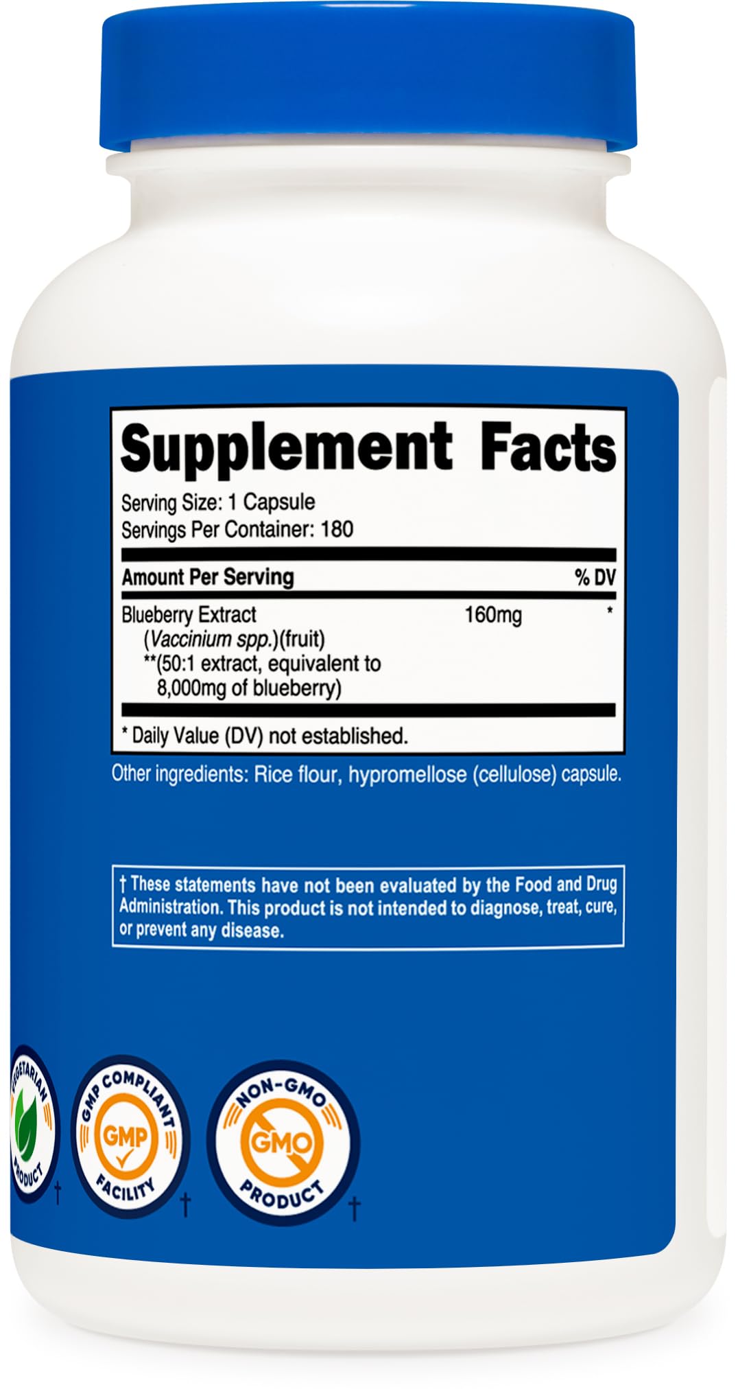 Foto 5 | Suplemento Nutricost Extracto De Arándano 8000 Mg 180 Cápsulas - Venta Internacional.