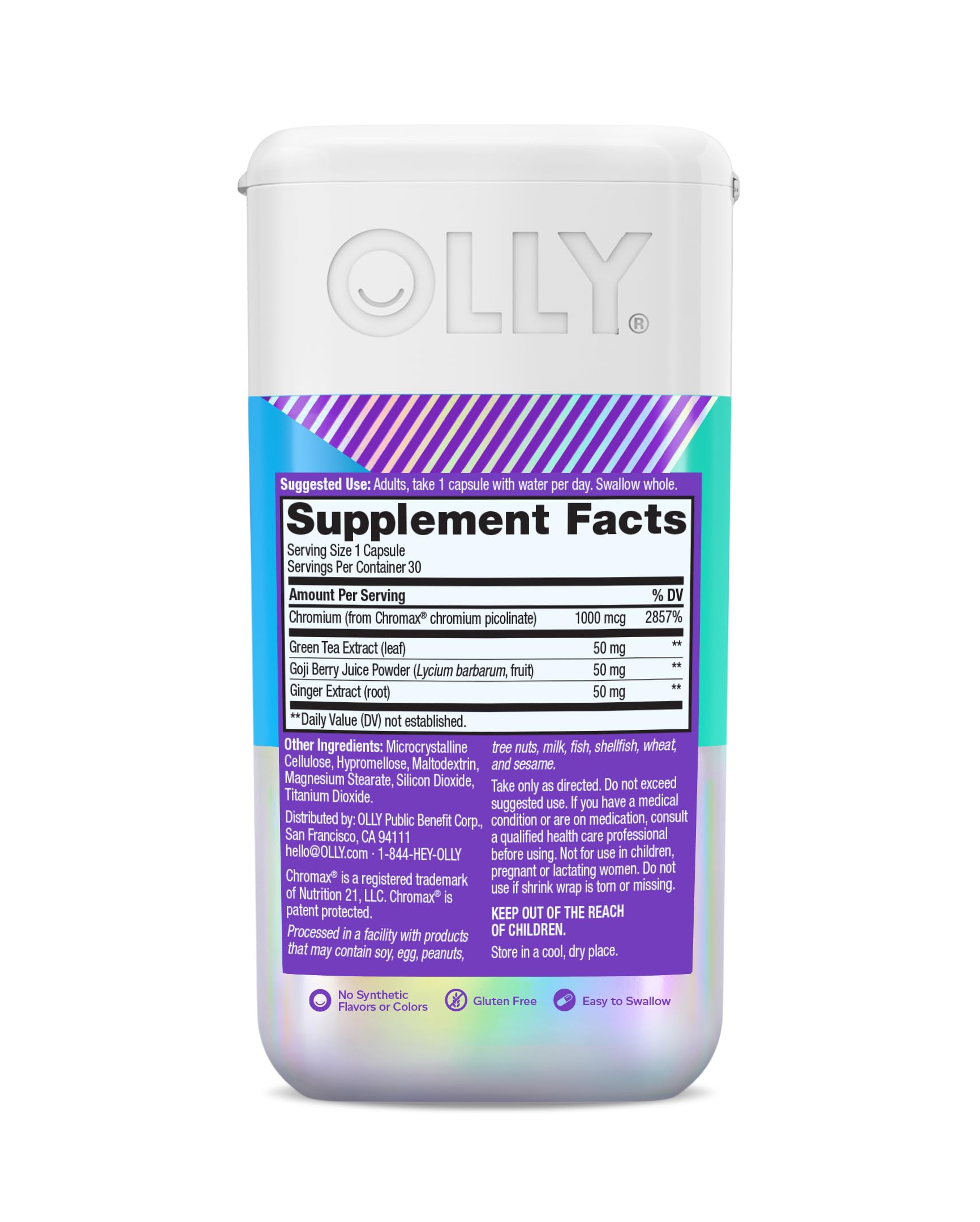 Foto 6 pulgar | Suplemento Olly Para Combatir Los Antojos, El Metabolismo Y La Energía, 30 Cápsulas - Venta Internacional.