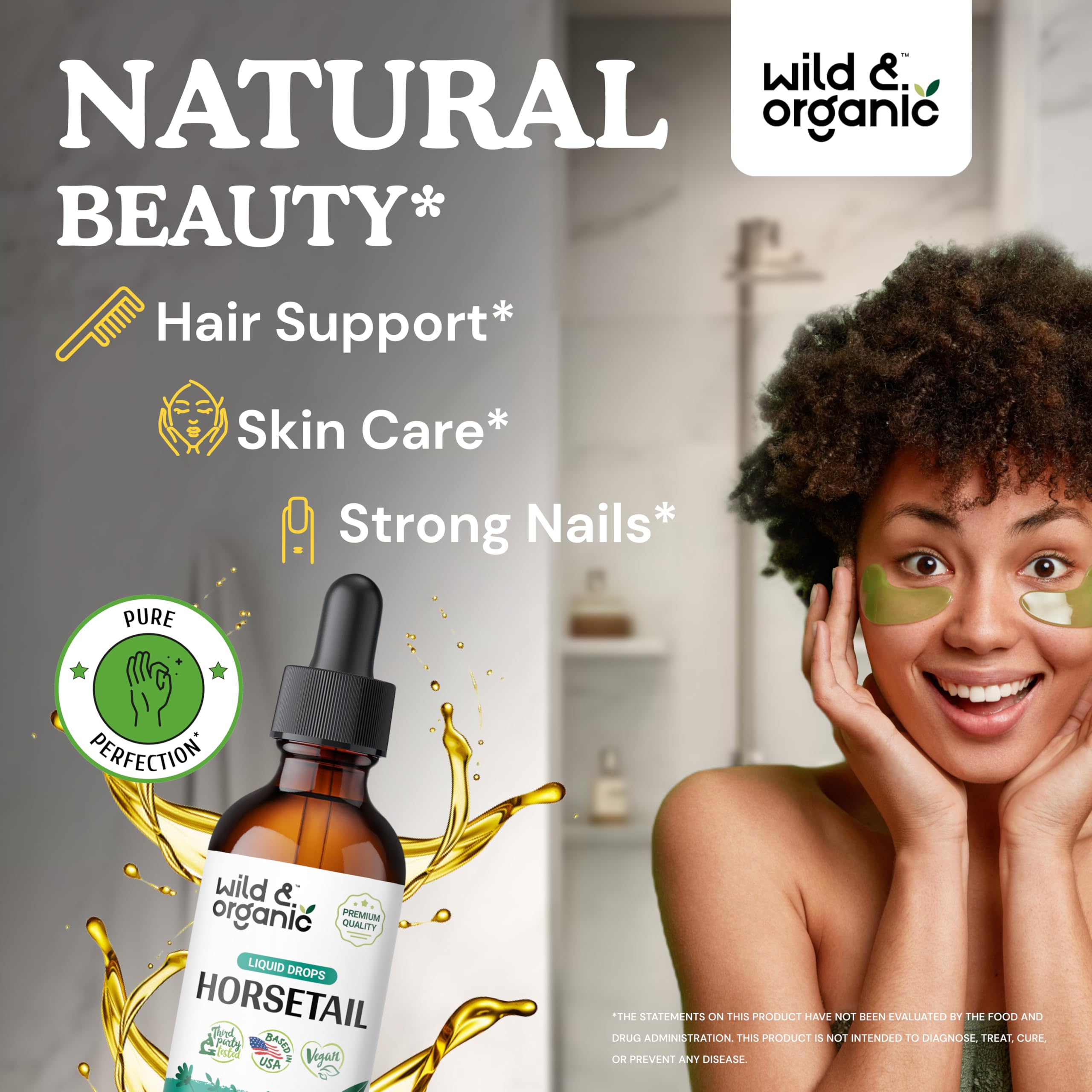 Foto 3 pulgar | Suplemento De Hierba De Cola De Caballo Silvestre Y Orgánica, 60 Ml, Para Cabello, Piel Y Uñas - Venta Internacional.