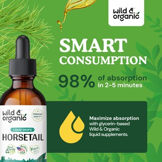 Foto 4 | Suplemento De Hierba De Cola De Caballo Silvestre Y Orgánica, 60 Ml, Para Cabello, Piel Y Uñas - Venta Internacional.