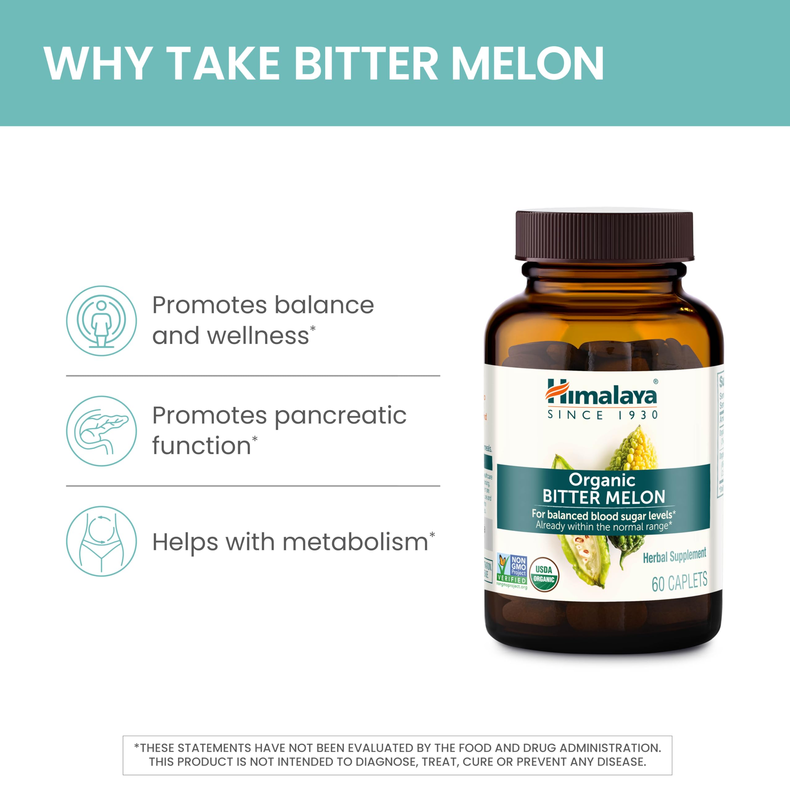 Foto 4 | Suplemento De Melón Amargo Orgánico Himalaya 660 Mg 60 Cápsulas - Venta Internacional.