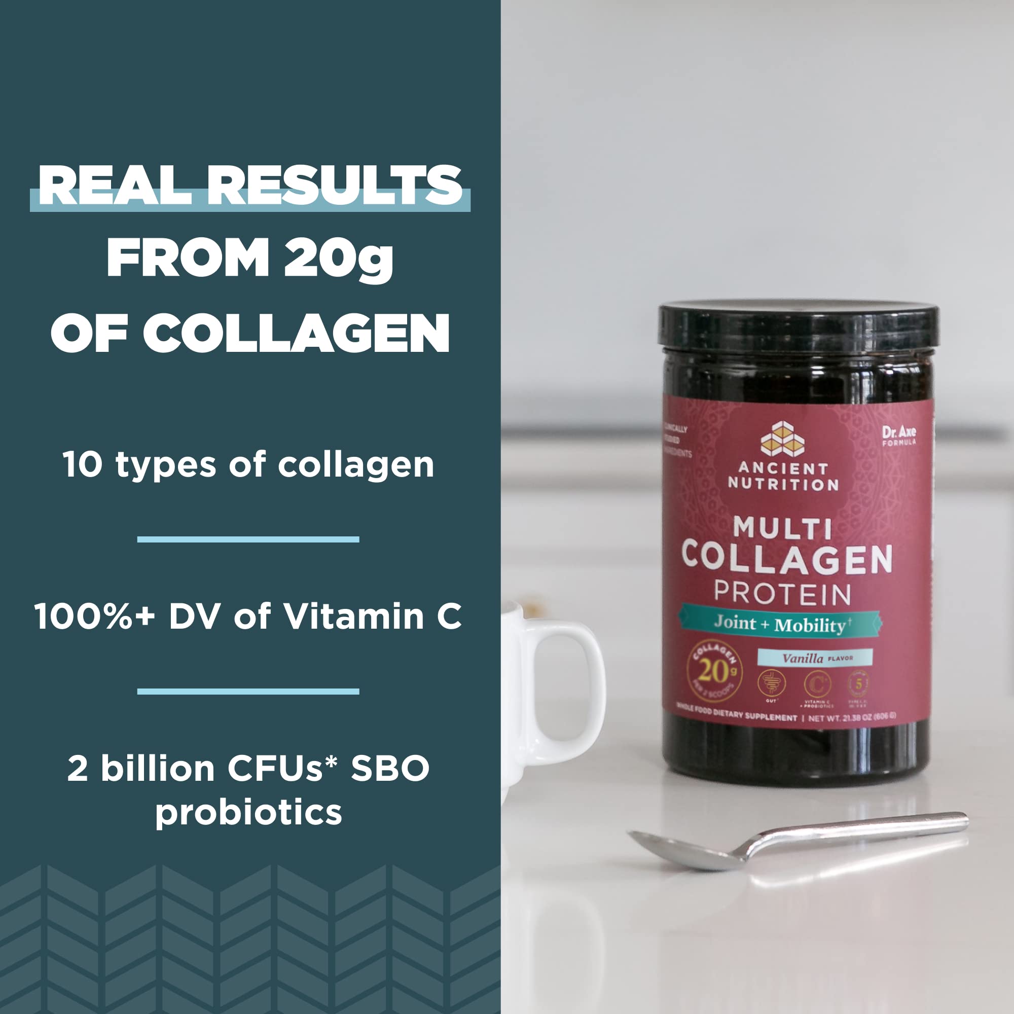 Foto 3 | Proteína De Colágeno En Polvo Ancient Nutrition 220 Ml, 20 Porciones - Venta Internacional.