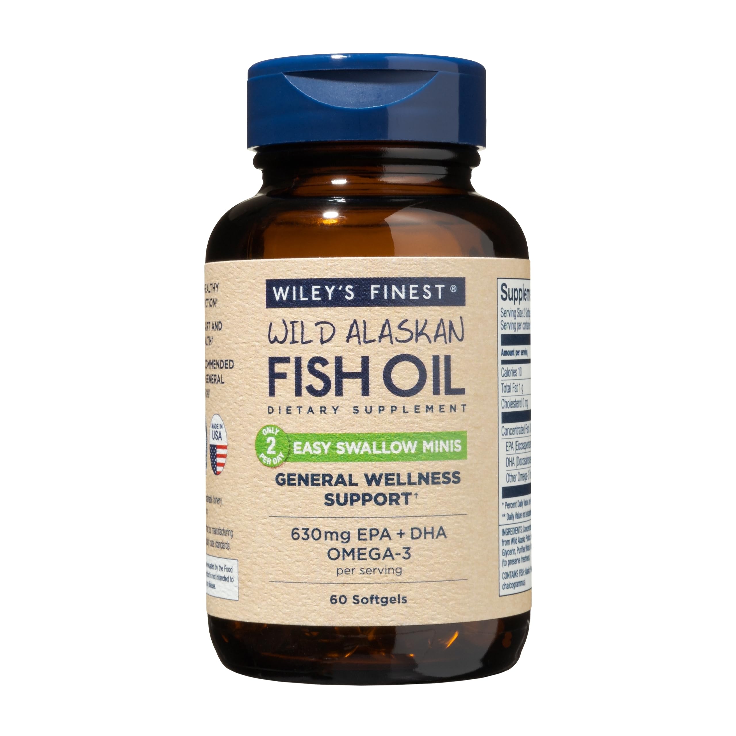 Foto 1 | Suplemento De Aceite De Pescado Wiley's Finest Wild Alaskan 60 Cápsulas Blandas - Venta Internacional.
