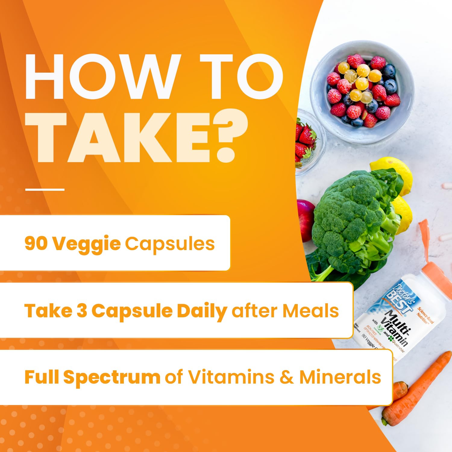 Foto 7 | Suplemento Doctor's Best Multivitamin 90 Cápsulas Vegetarianas - Venta Internacional.