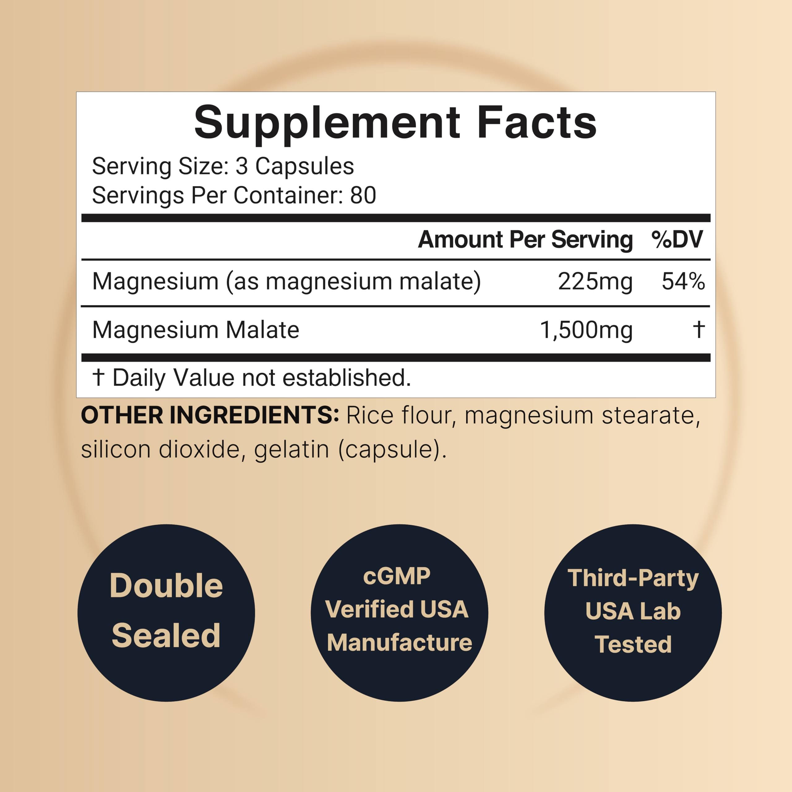 Foto 2 | Suplemento De Malato De Magnesio Naturebell 1500 Mg 240 Cápsulas - Venta Internacional.