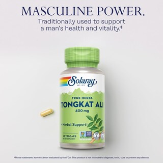 Foto 3 | Suplemento Solaray Tongkat Ali, 400 Mg De Hierbas Para La Salud Masculina, 60 Cápsulas Vegetarianas - Venta Internaci