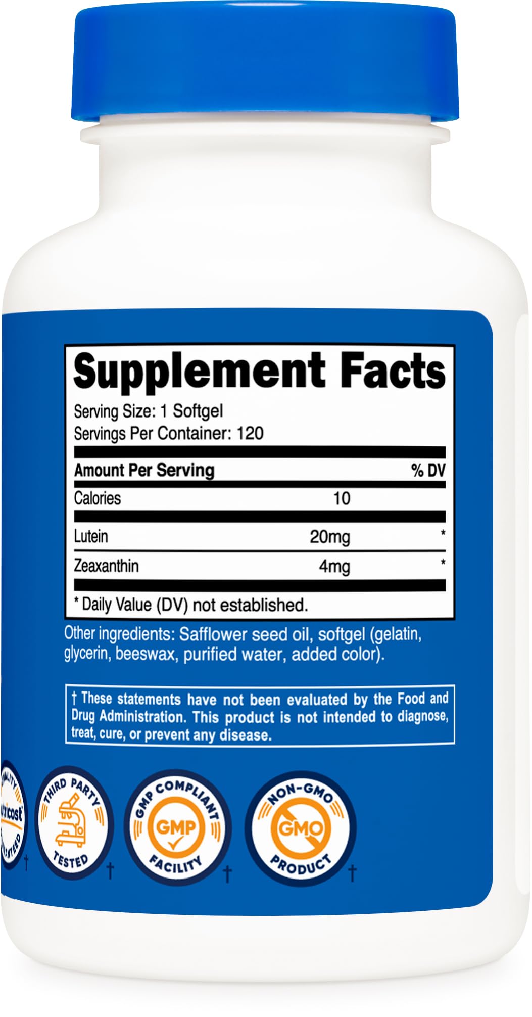 Foto 6 pulgar | Suplemento Nutricost De Zeaxantina Con Luteína, 20 Mg, 120 Cápsulas Blandas - Venta Internacional.