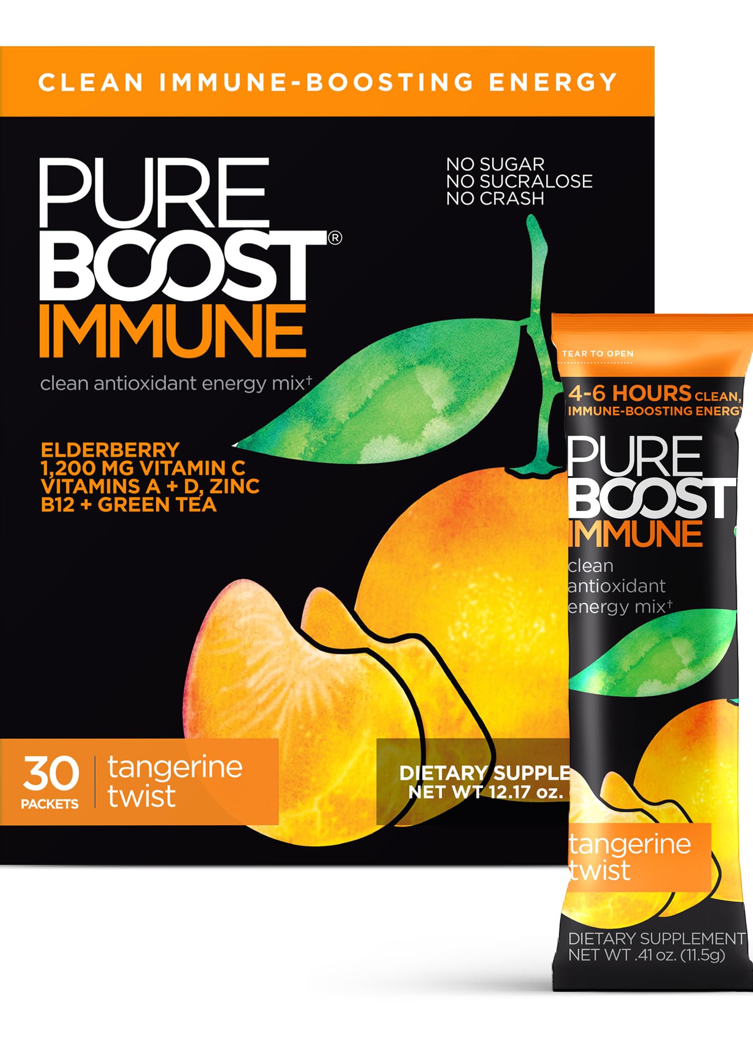 Foto 2 pulgar | Mezcla De Bebidas Energéticas Pureboost Immune Con Saúco, 30 Paquetes - Venta Internacional.