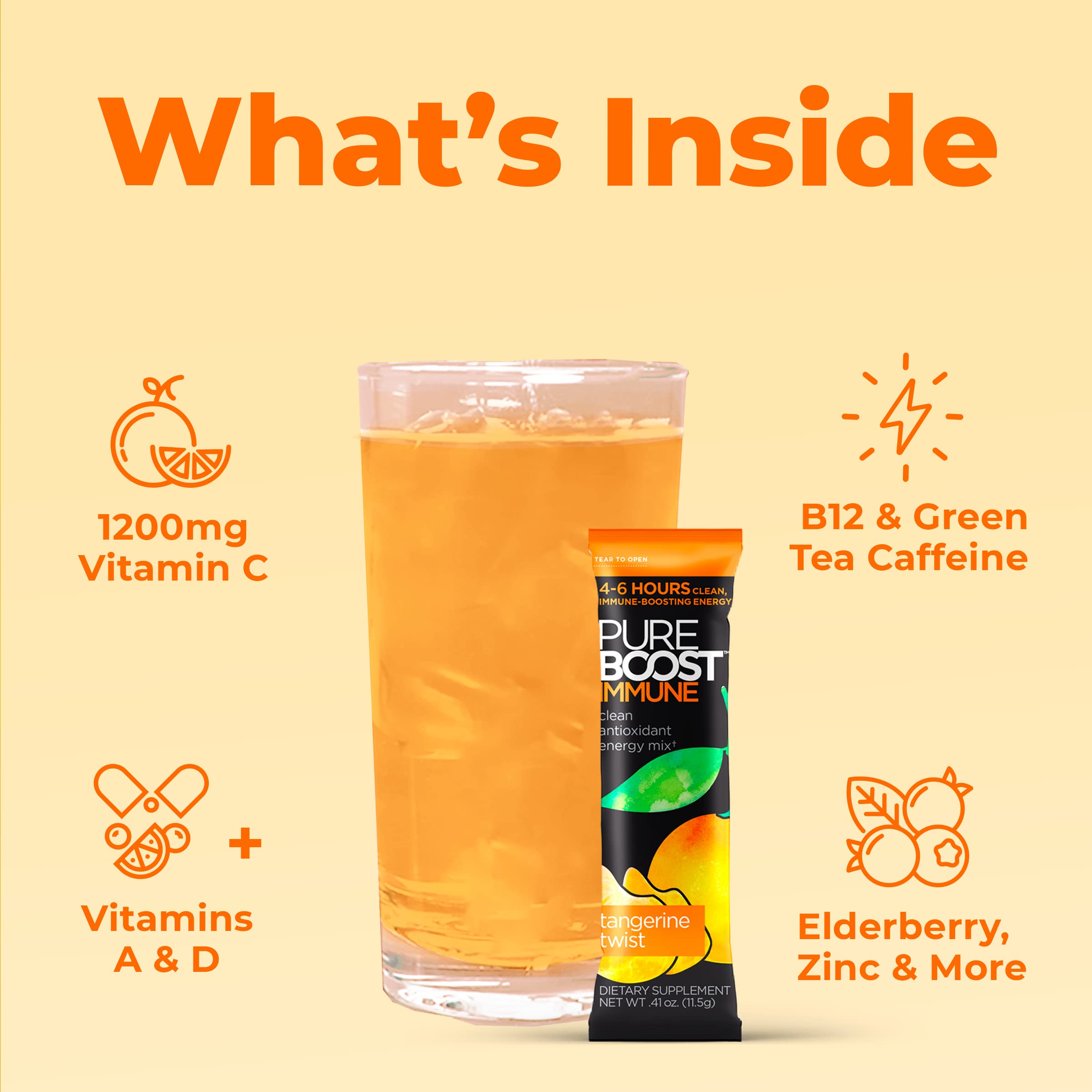 Foto 4 pulgar | Mezcla De Bebidas Energéticas Pureboost Immune Con Saúco, 30 Paquetes - Venta Internacional.