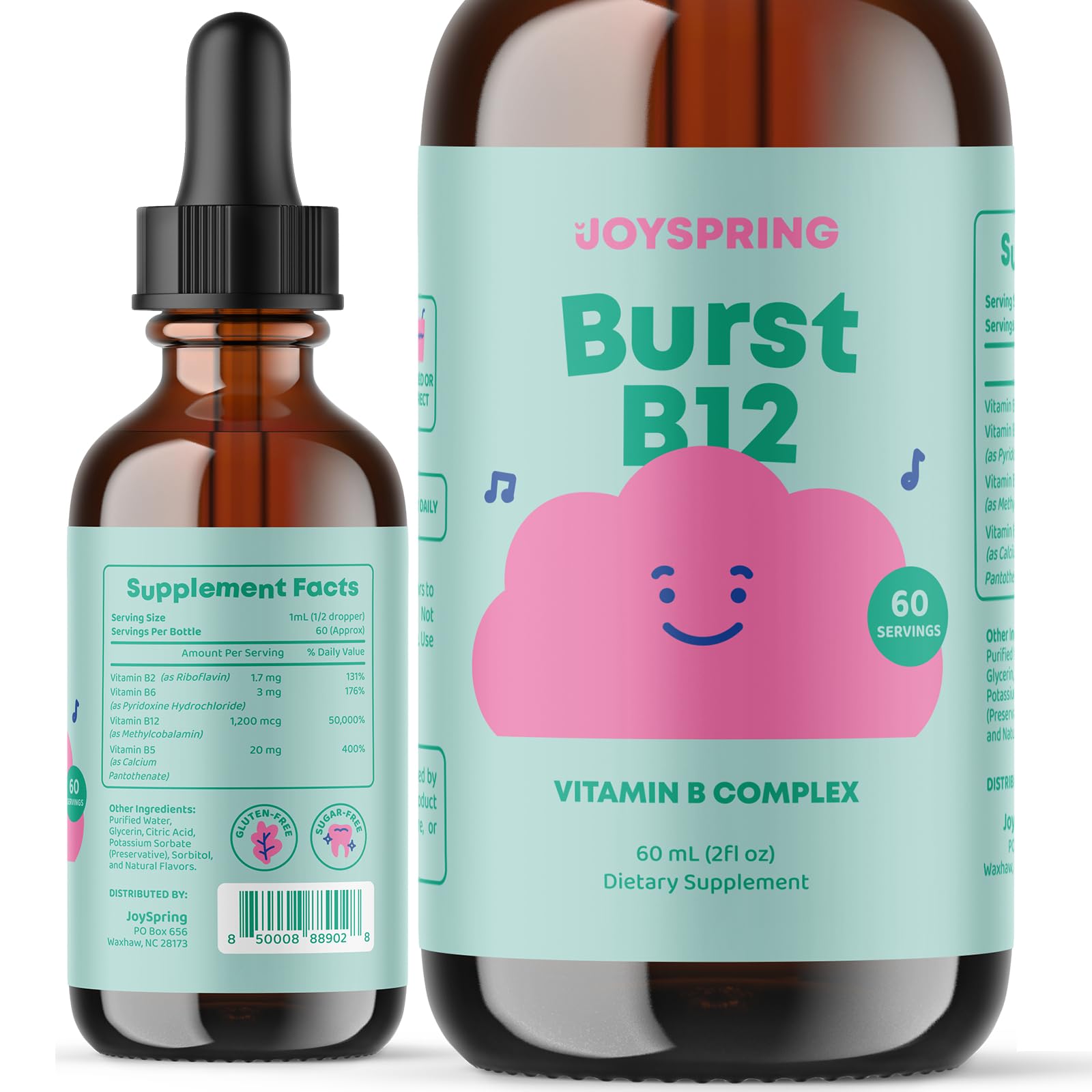 Suplemento Líquido De Complejo De Vitamina B Joyspring Para Niños Y Adultos - Venta Internacional.