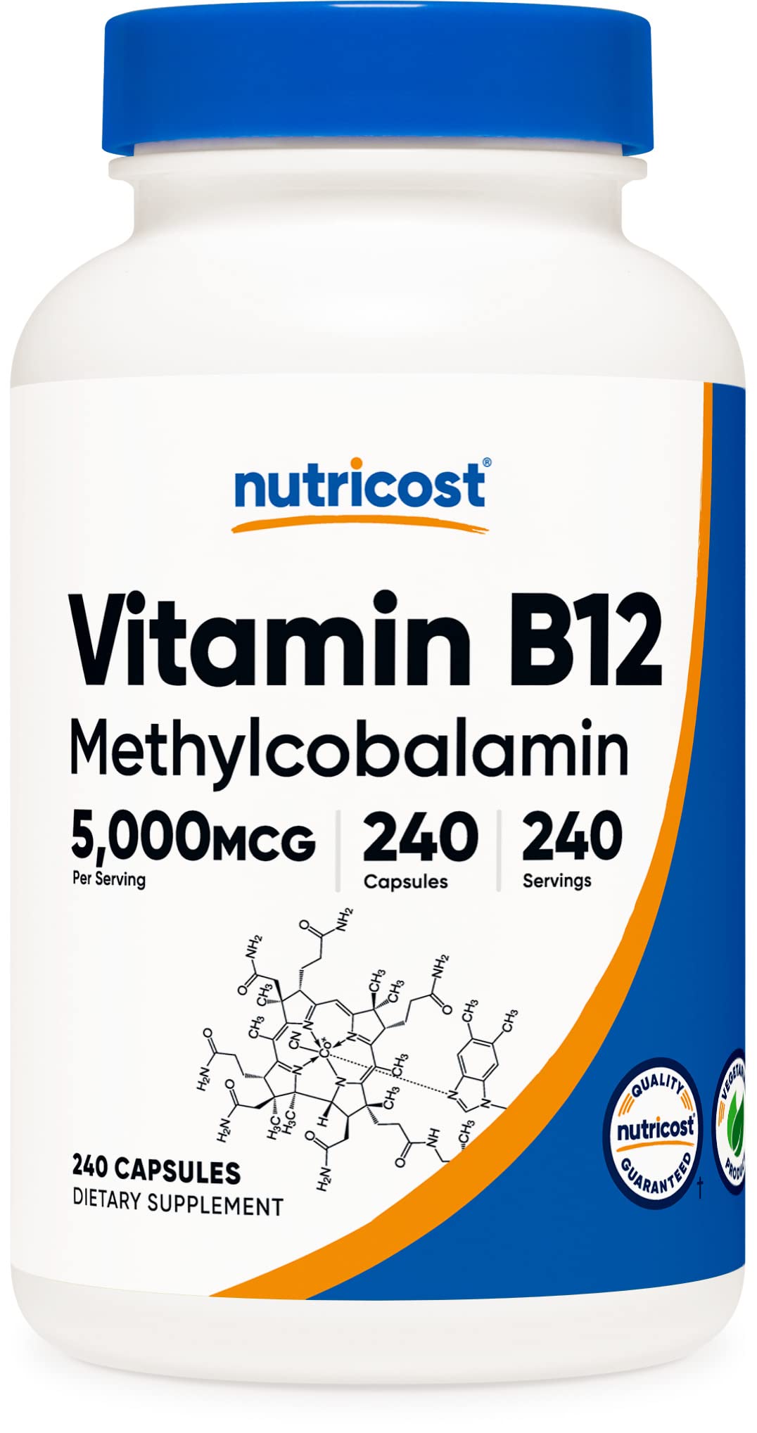 Foto 2 pulgar | Suplemento De Vitamina B12 Nutricost 5000 Mcg 240 Cápsulas - Venta Internacional.