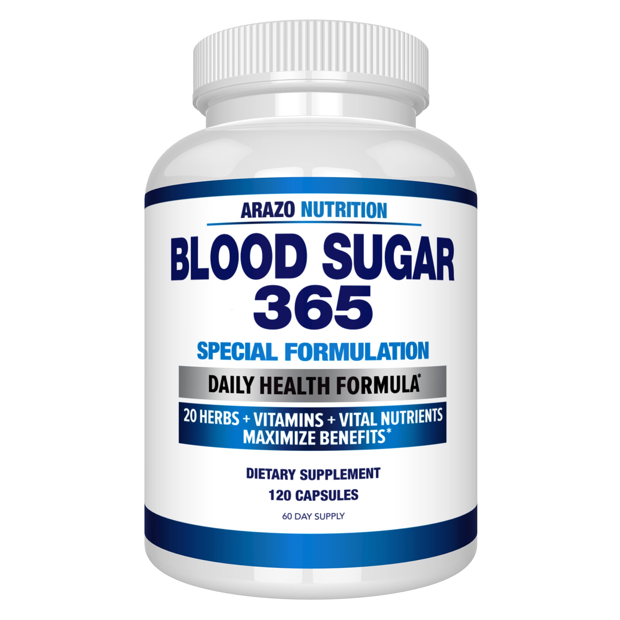 Foto 2 pulgar | Suplemento Arazo Nutrition Blood Sugar 365 120 Píldoras - Venta Internacional.