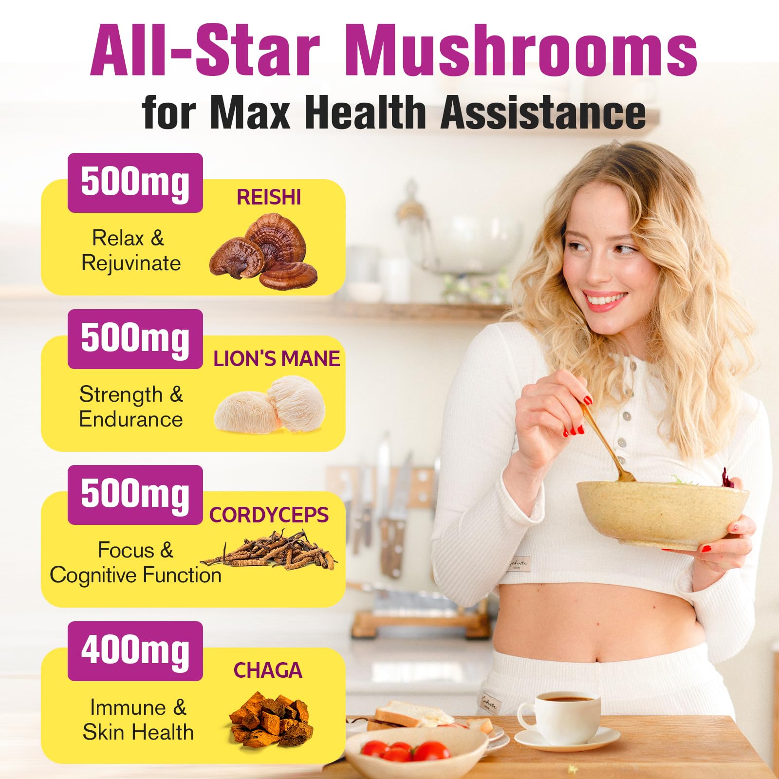 Foto 4 pulgar | Suplemento Dmeisy Mushroom Powder 5000 Mg 20 En 1 150 Ml - Venta Internacional.