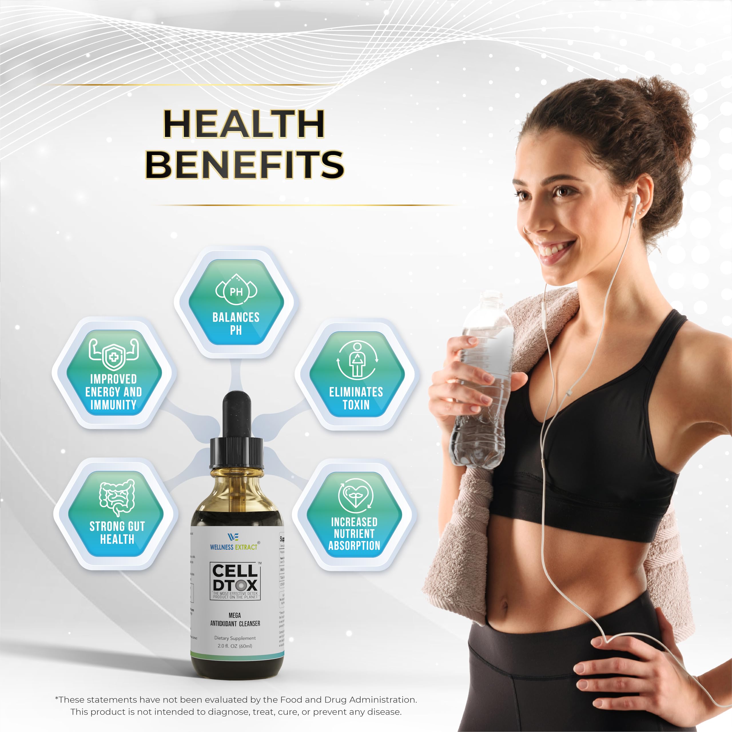 Foto 5 pulgar | Suplemento Wellness Extract Cell Dtox Con Ácido Húmico Y Fúlvico - Venta Internacional.