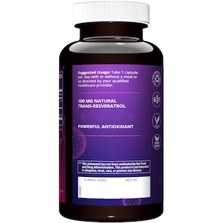 Foto 3 | Suplemento Mrm Nutrition Resveratrol 100 Mg Antioxidante 60 Dosis - Venta Internacional.
