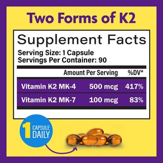 Foto 3 | Suplemento de Vitamina K2 Innovixlabs Full Spectrum 90 Cápsulas - Venta Internacional