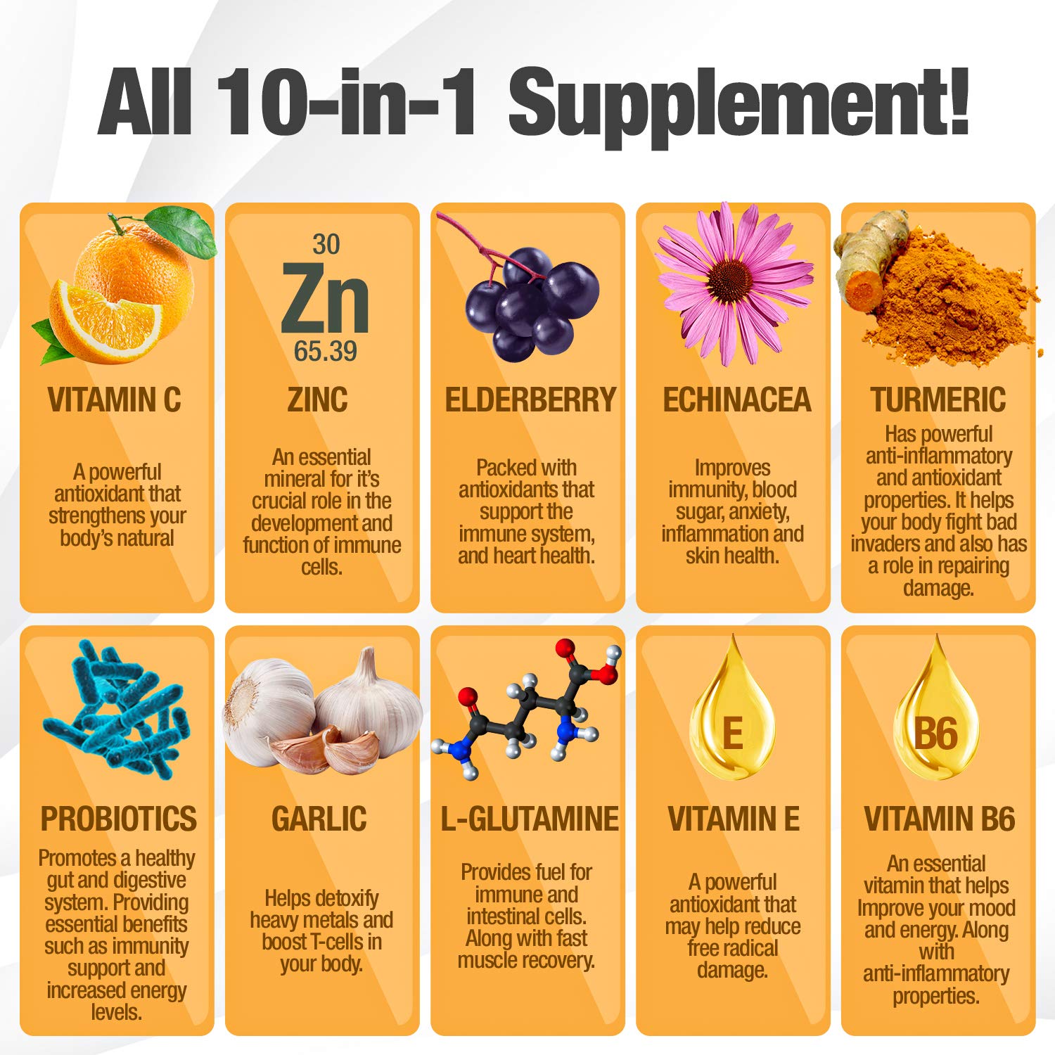 Foto 4 | Complementa El Apoyo Inmunológico 10 En 1 De Rainbow Nutrients - Venta Internacional.