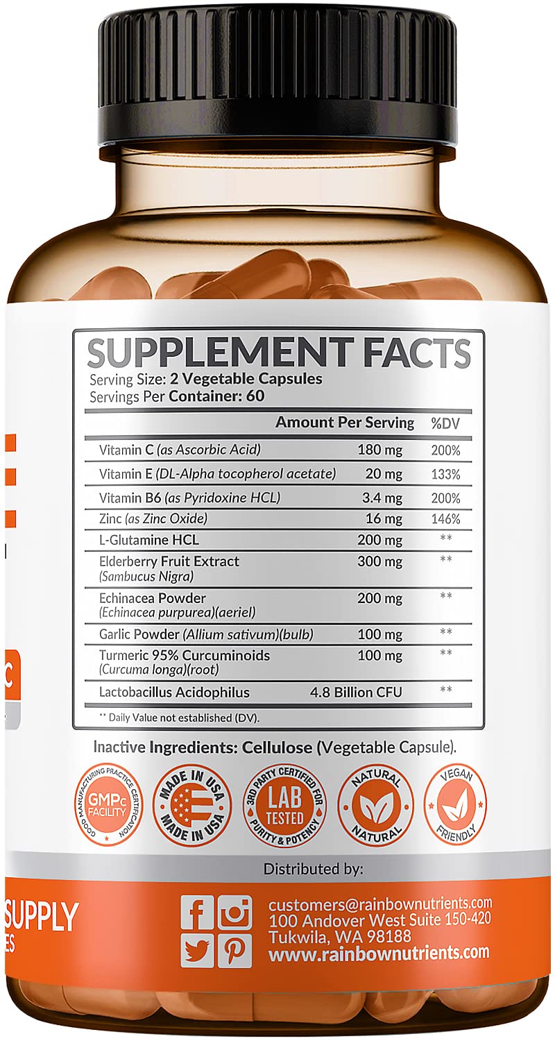 Foto 7 | Complementa El Apoyo Inmunológico 10 En 1 De Rainbow Nutrients - Venta Internacional.