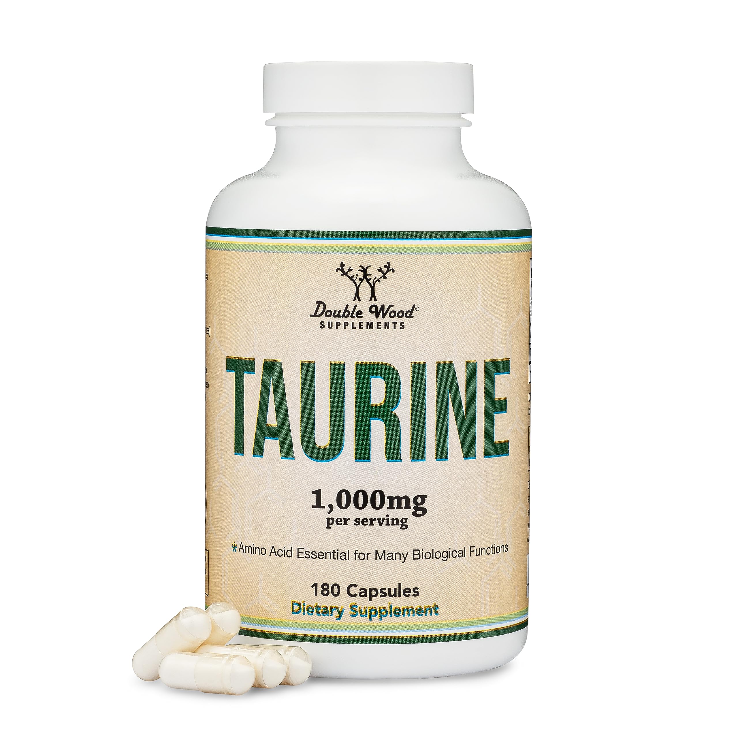Foto 2 pulgar | Suplemento Double Wood Taurine 1000 Mg 180 Cápsulas - Venta Internacional.