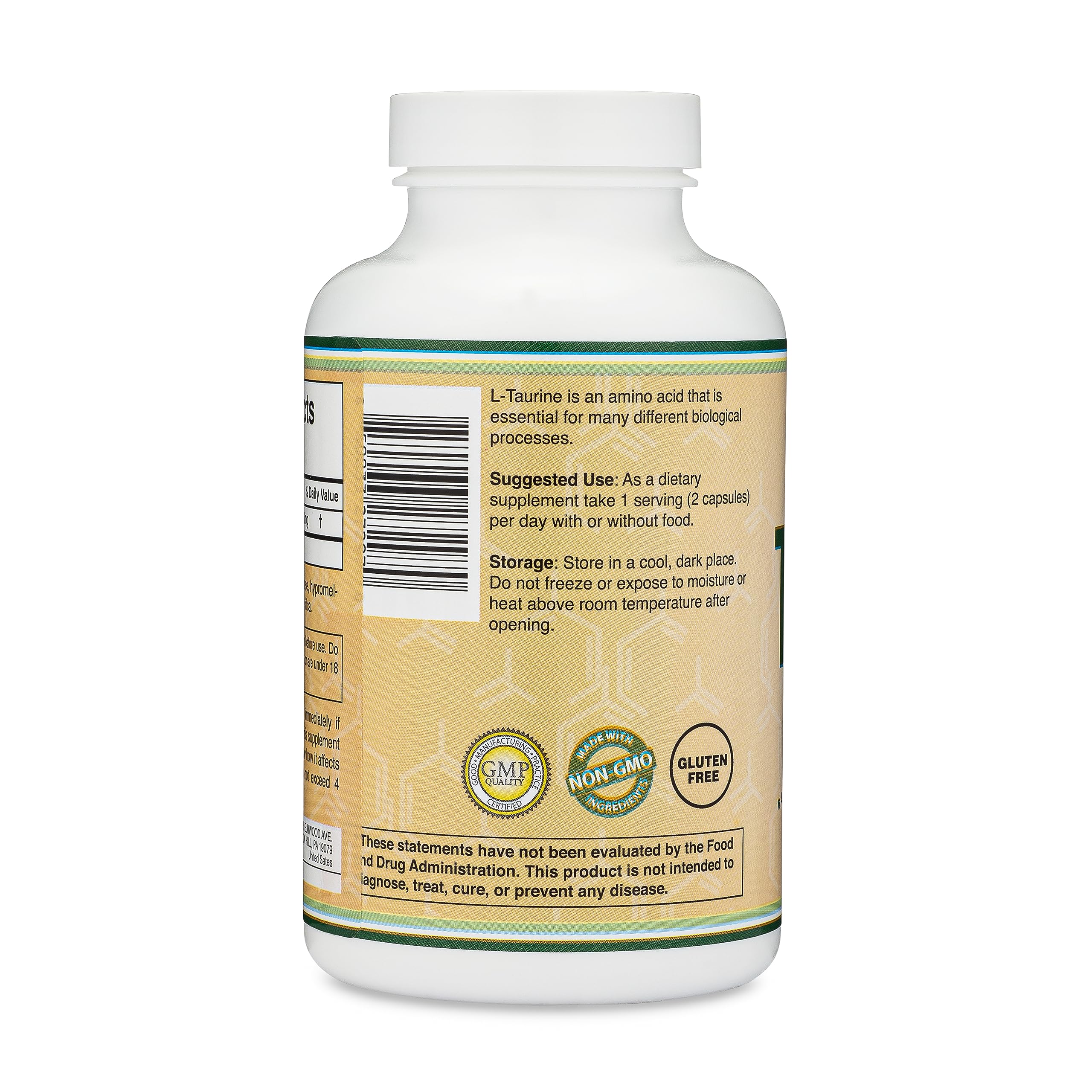 Foto 4 pulgar | Suplemento Double Wood Taurine 1000 Mg 180 Cápsulas - Venta Internacional.