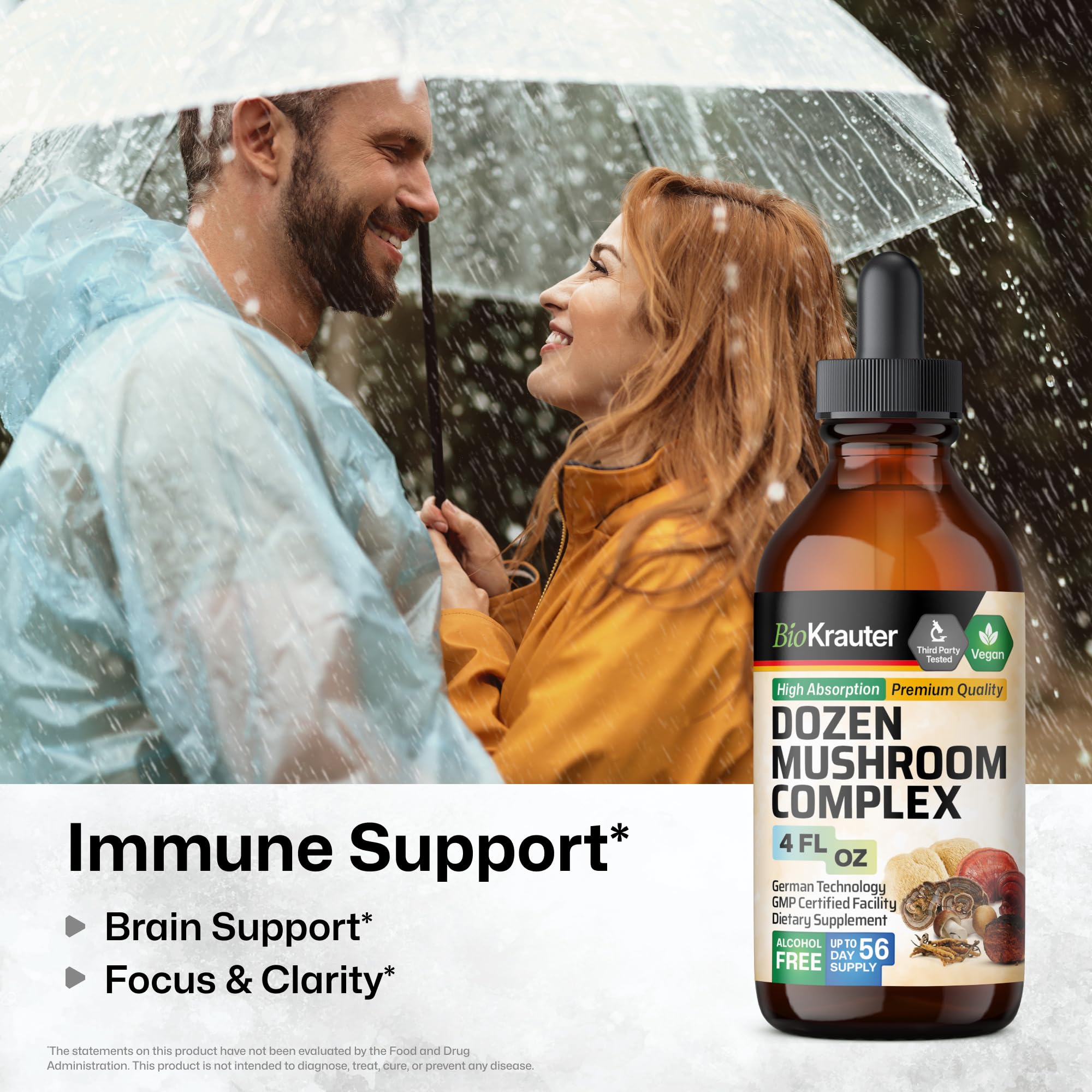 Foto 3 pulgar | Tintura Mauwe Herbs Dozen Mushroom Immune Support 118 Ml - Venta Internacional.