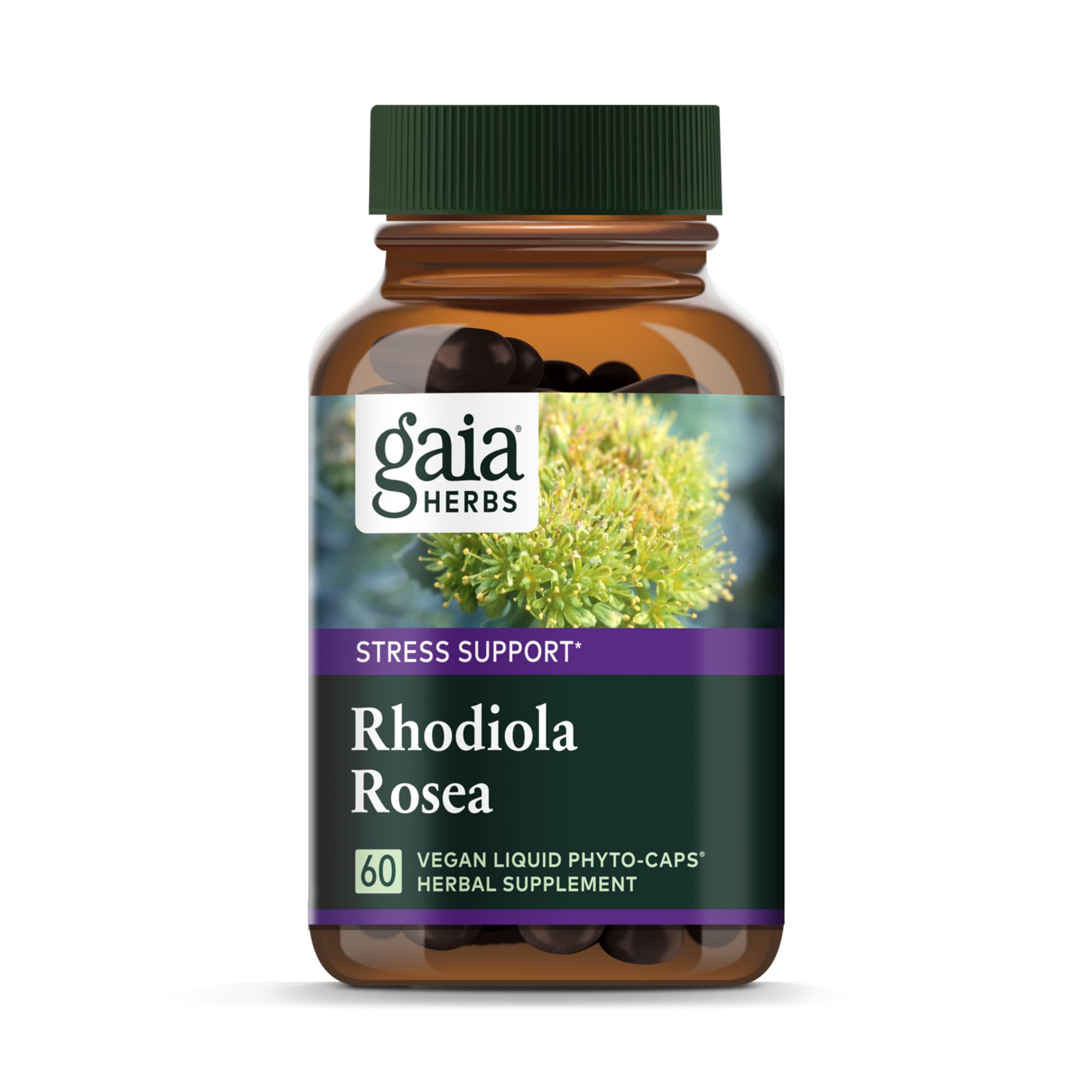 Foto 1 | Suplemento Gaia Herbs Rhodiola Rosea Stress Support 60 Cápsulas - Venta Internacional.