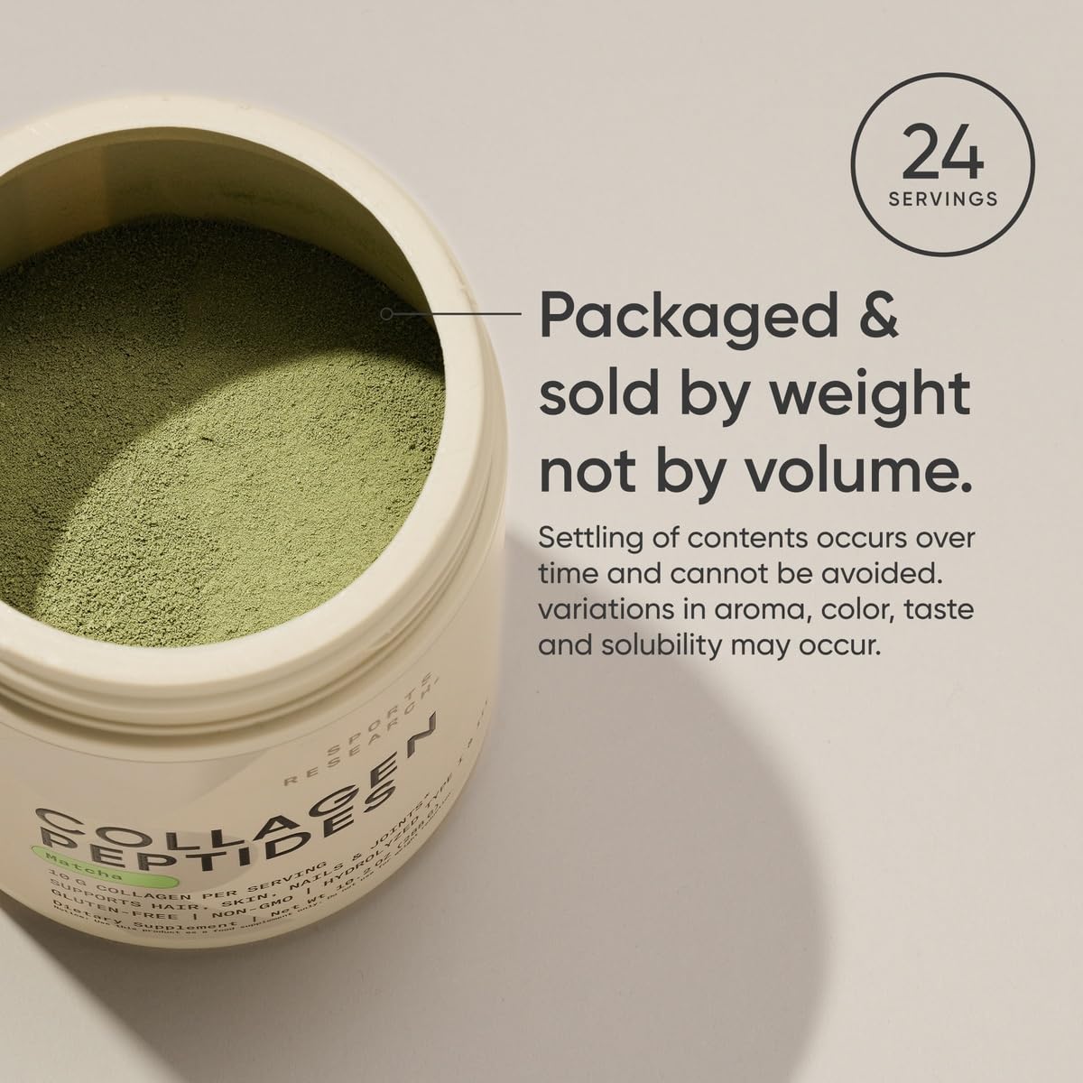 Foto 6 pulgar | Péptidos De Colágeno En Polvo Con Té Verde Matcha Sports Research - Venta Internacional.