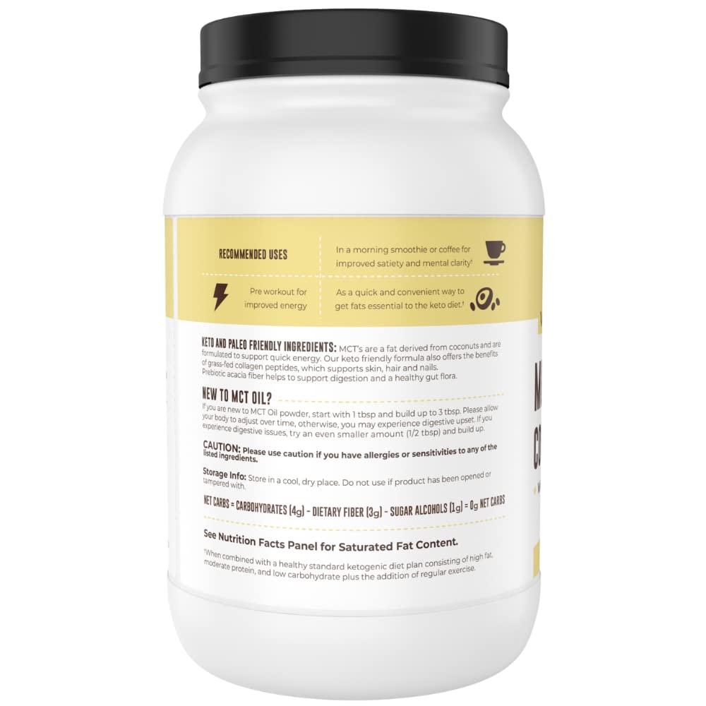 Foto 8 pulgar | Keto Mct En Polvo, Colágeno Y Fibra Prebiótica De Acacia, 960 Ml - Venta Internacional.