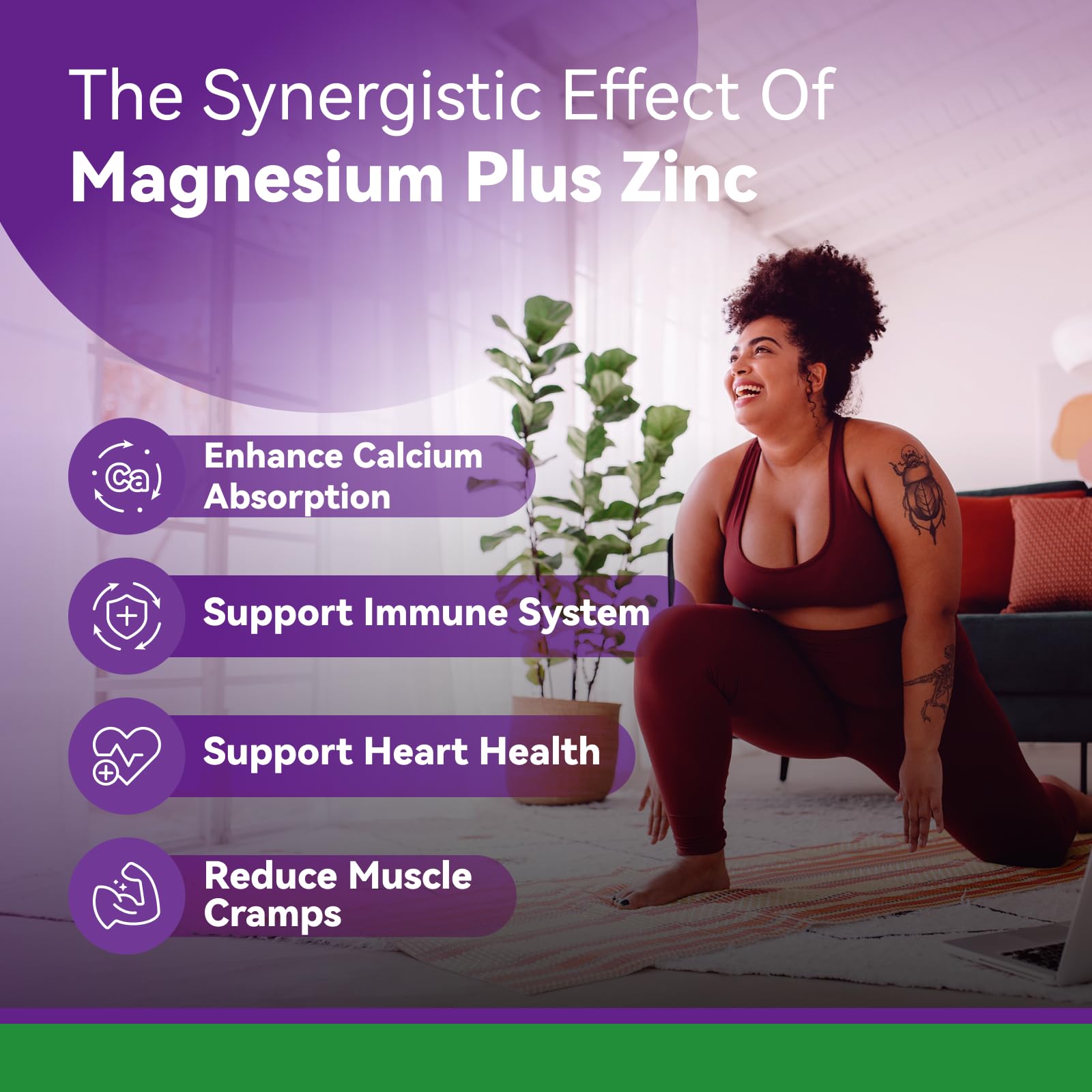 Foto 5 pulgar | Suplemento De Magnesio Inner Brightness Con Zinc Y Vitamina D3 - Venta Internacional.