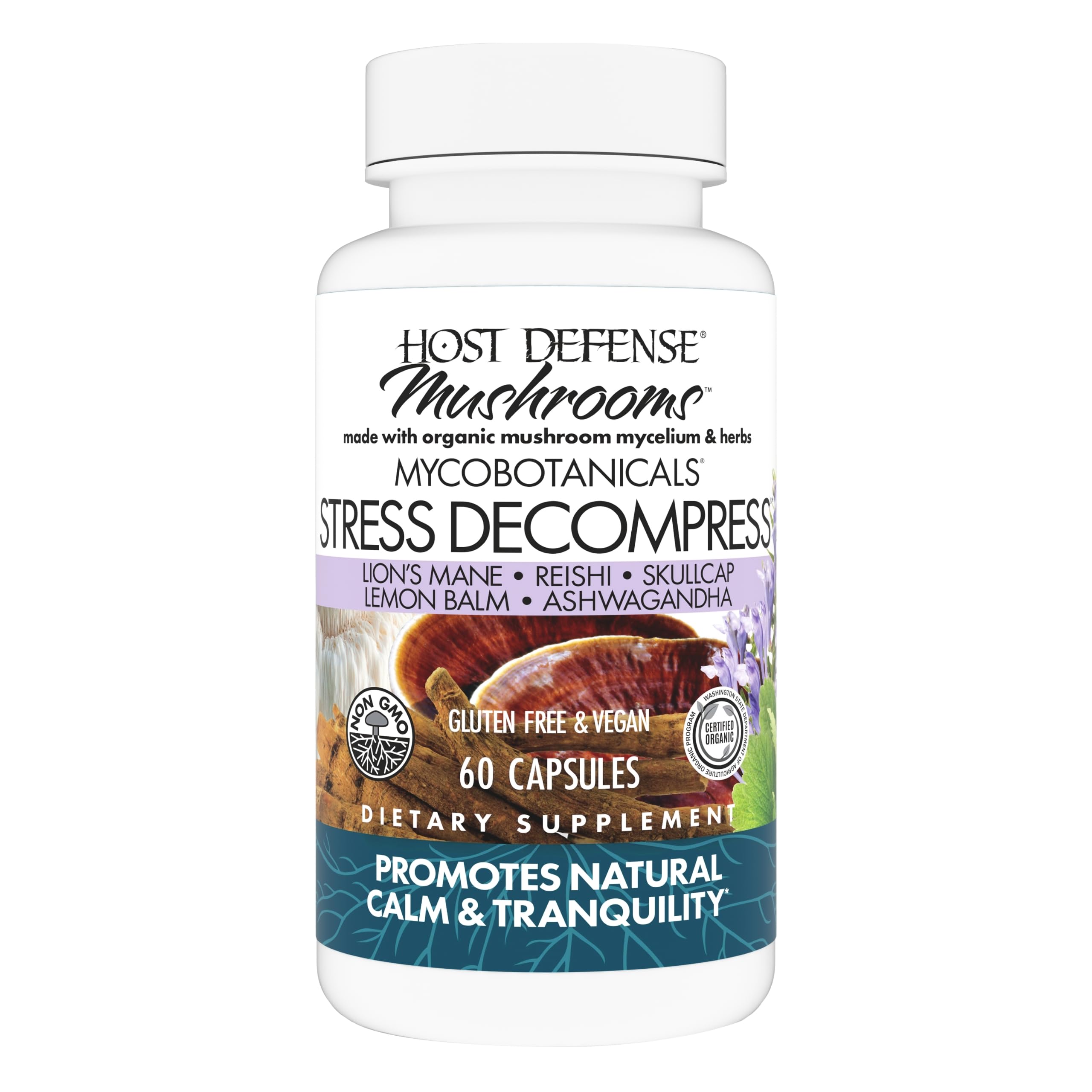 Foto 2 pulgar | Suplemento Host Defense Mycobotanicals Stress Decompress - Venta Internacional.