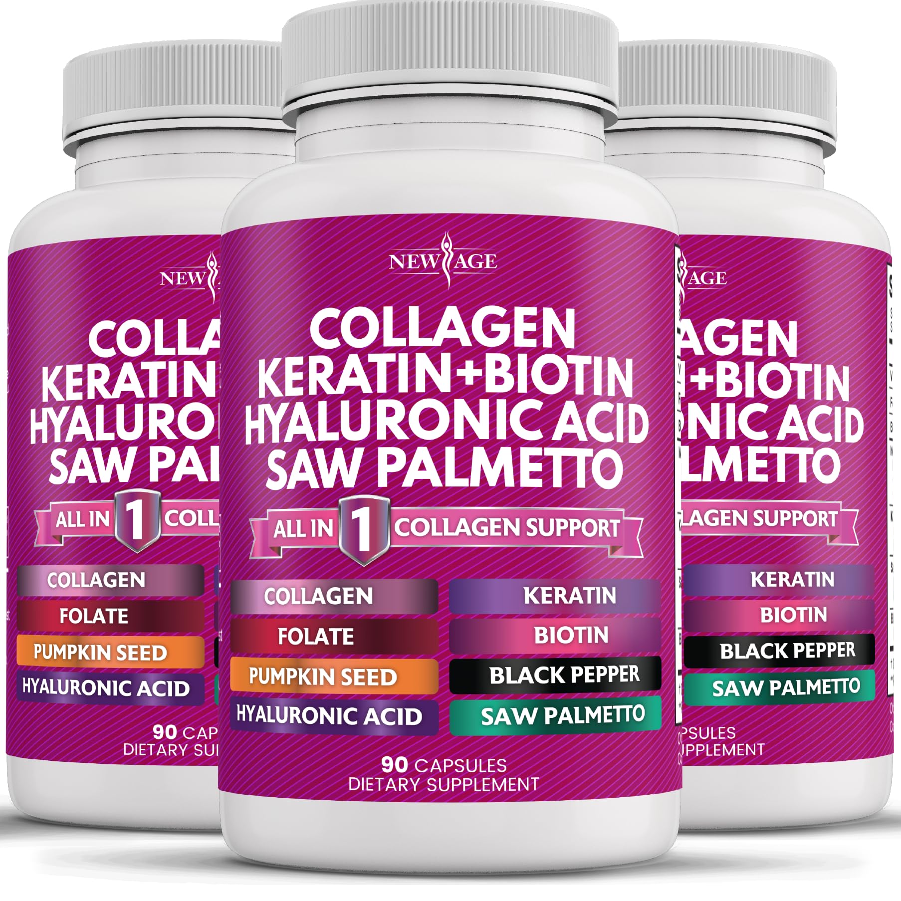 Foto 2 pulgar | Suplemento: Píldoras De Colágeno New Age, 1000 Mg De Biotina, 10000 Mcg - Venta Internacional.