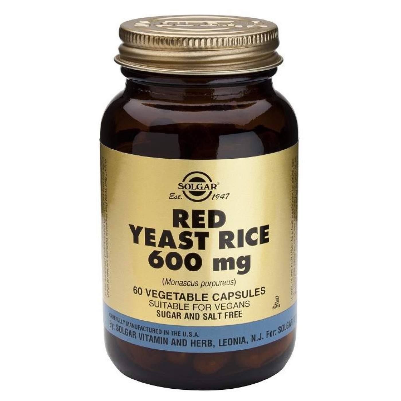 Foto 1 | Suplemento Solgar De Arroz De Levadura Roja, 60 Cápsulas Vegetarianas - Venta Internacional.