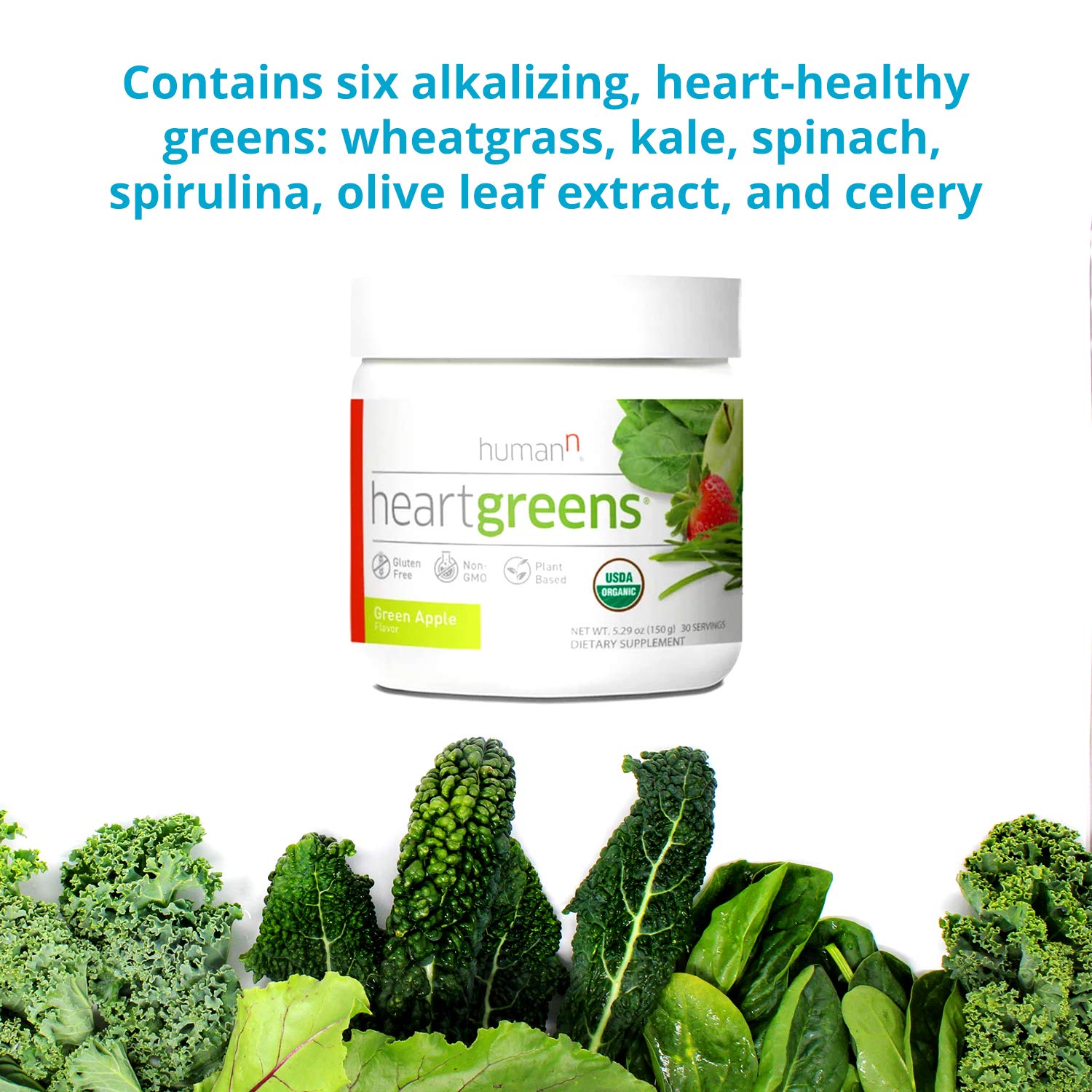 Foto 6 pulgar | Superfood Organic Powder Humann Heartgreens 156 Ml - Venta Internacional.