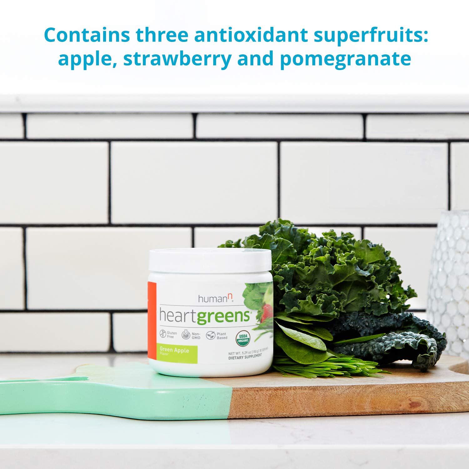 Foto 7 pulgar | Superfood Organic Powder Humann Heartgreens 156 Ml - Venta Internacional.