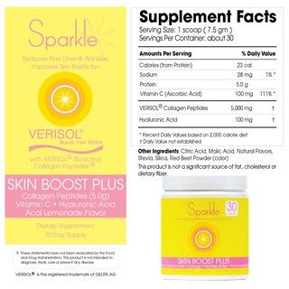 Foto 7 | Colágeno En Polvo Sparkle Skin Boost Plus Acai Lemonade 30 Unidades - Venta Internacional.
