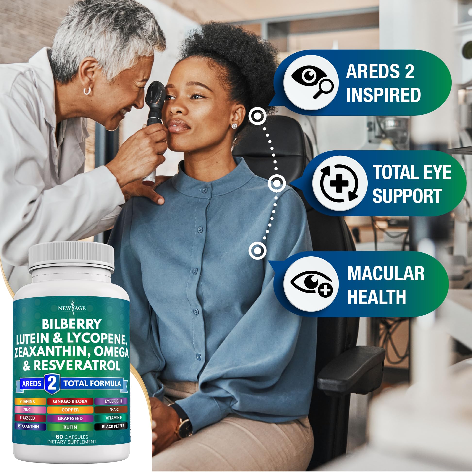 Foto 5 pulgar | Suplemento New Age Eye Health Vitaminas Arándano 6000 Mg - Venta Internacional.
