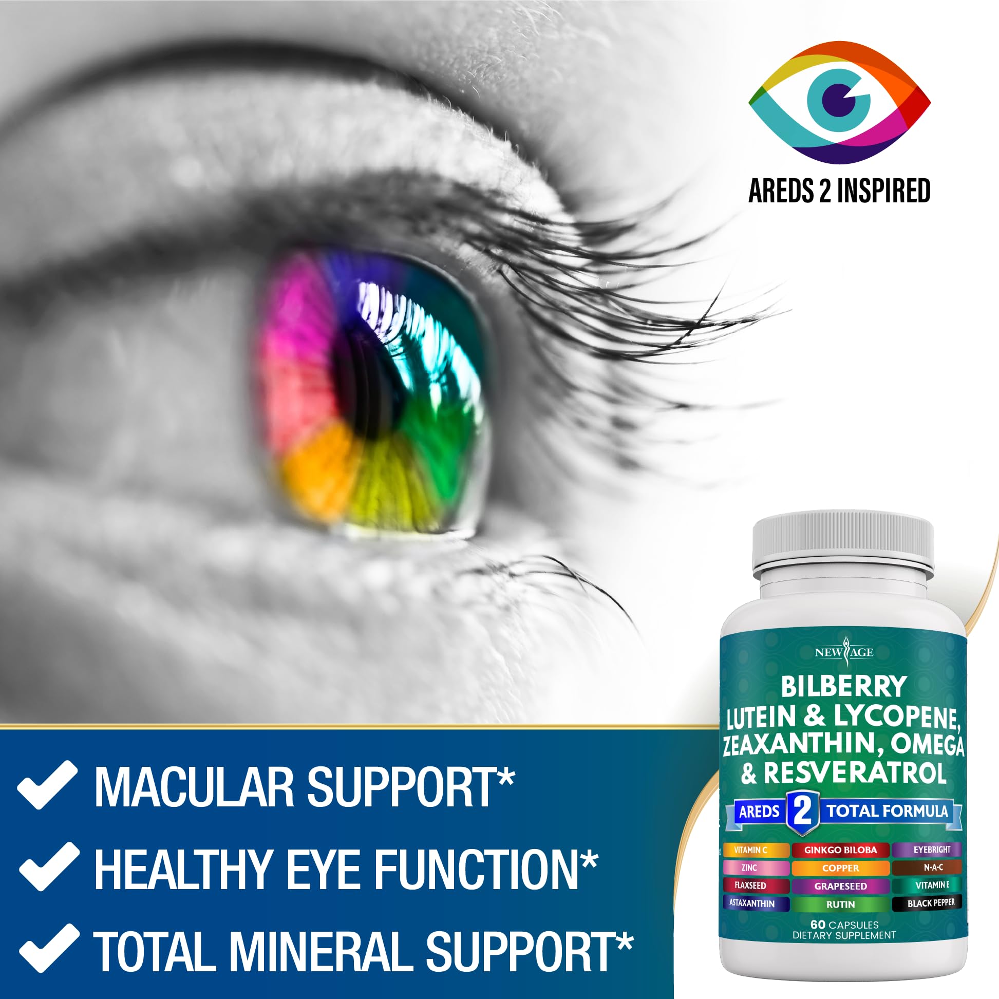 Foto 6 pulgar | Suplemento New Age Eye Health Vitaminas Arándano 6000 Mg - Venta Internacional.