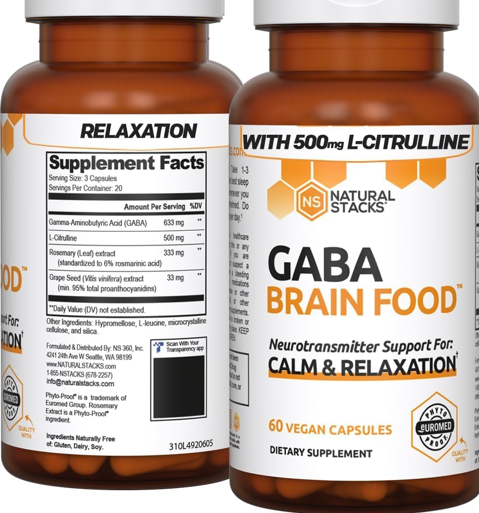 Foto 1 | Suplemento Natural Stacks Gaba Con L-citrulina Y Extracto De Semilla De Uva - Venta Internacional.