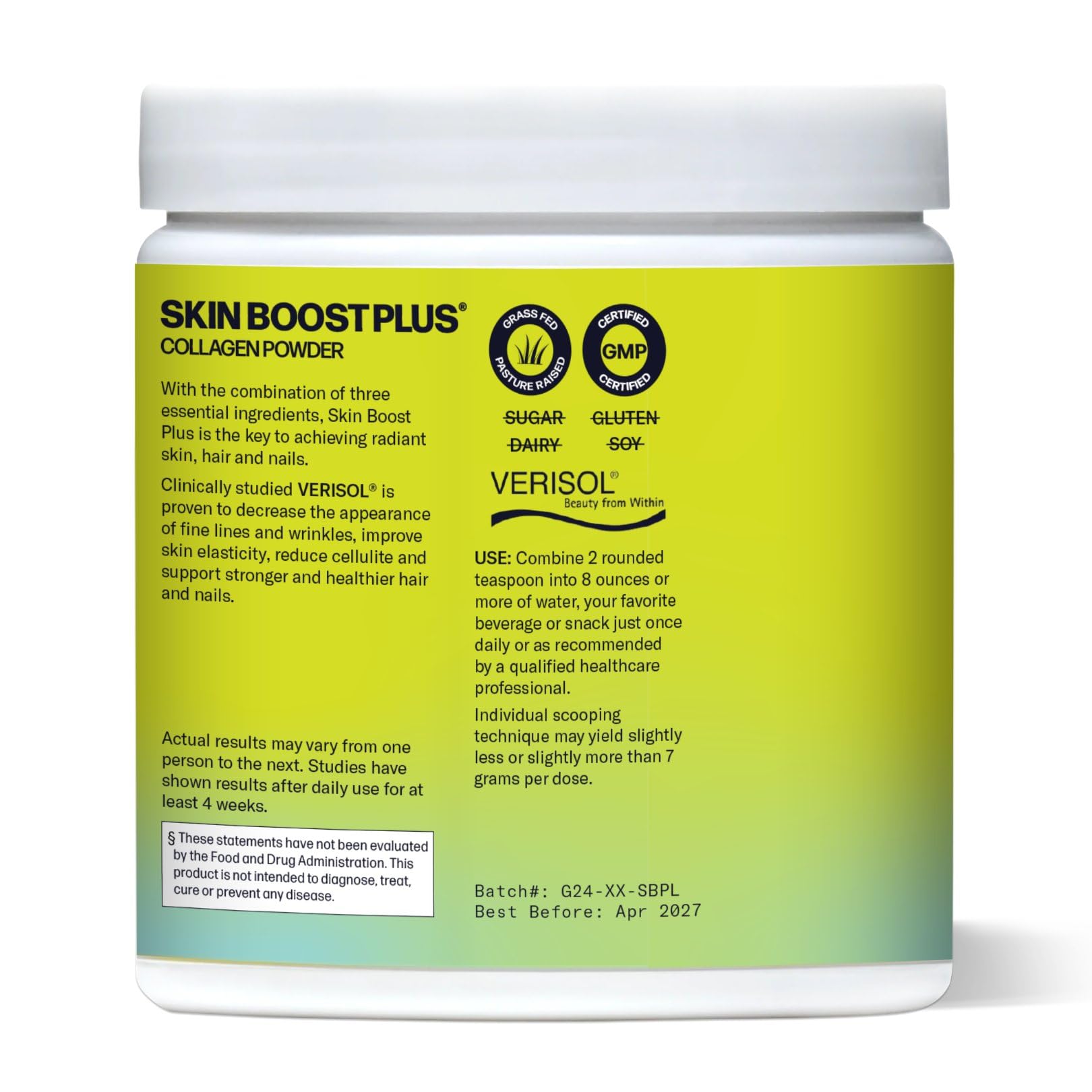Foto 3 | Suplemento de Colágeno en Polvo Sparkle Wellness Skin Boost Plus 212 g - Venta Internacional