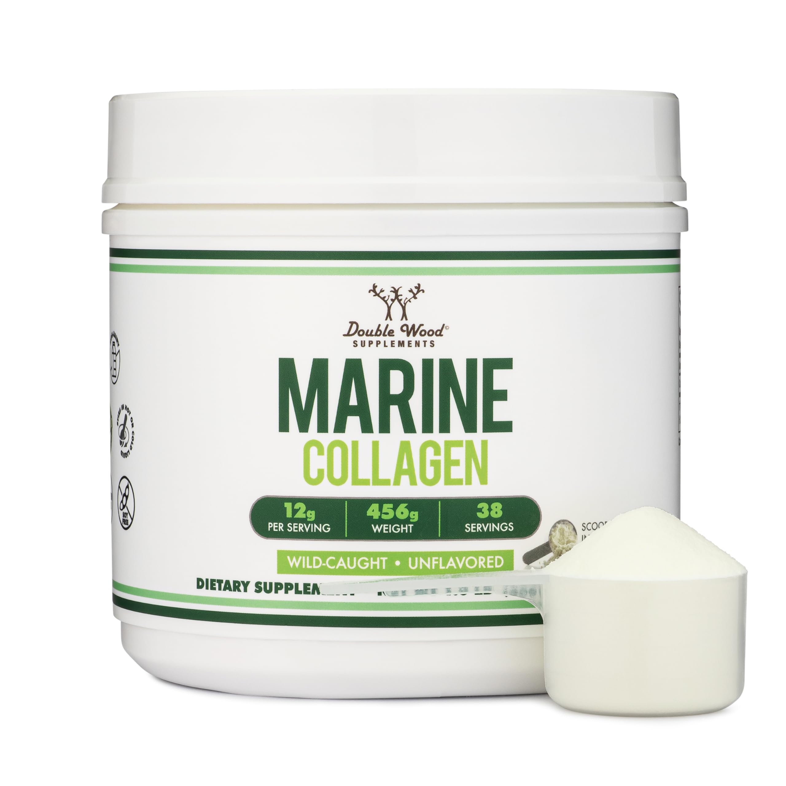 Foto 2 pulgar | Suplementos De Doble Madera En Polvo De Colágeno Marino, 500 G - Venta Internacional.