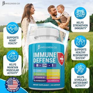 Foto 3 | Suplemento Jb Wellness Immune Support 8 en 1 Paquete de 2 - Venta Internacional