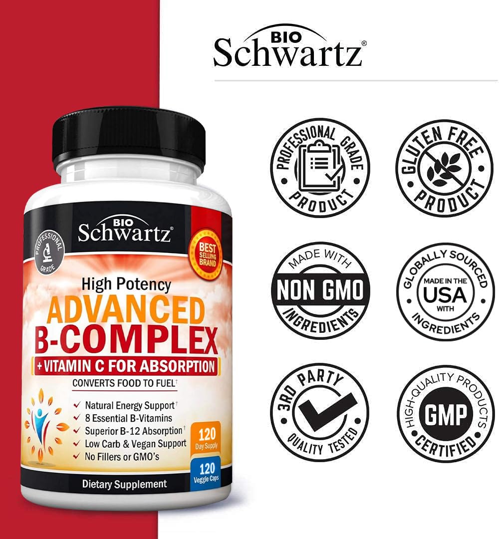 Foto 6 pulgar | Suplemento del Complejo de Vitamina B BioSchwartz con Vitamina C 120 Cápsulas - Venta Internacional