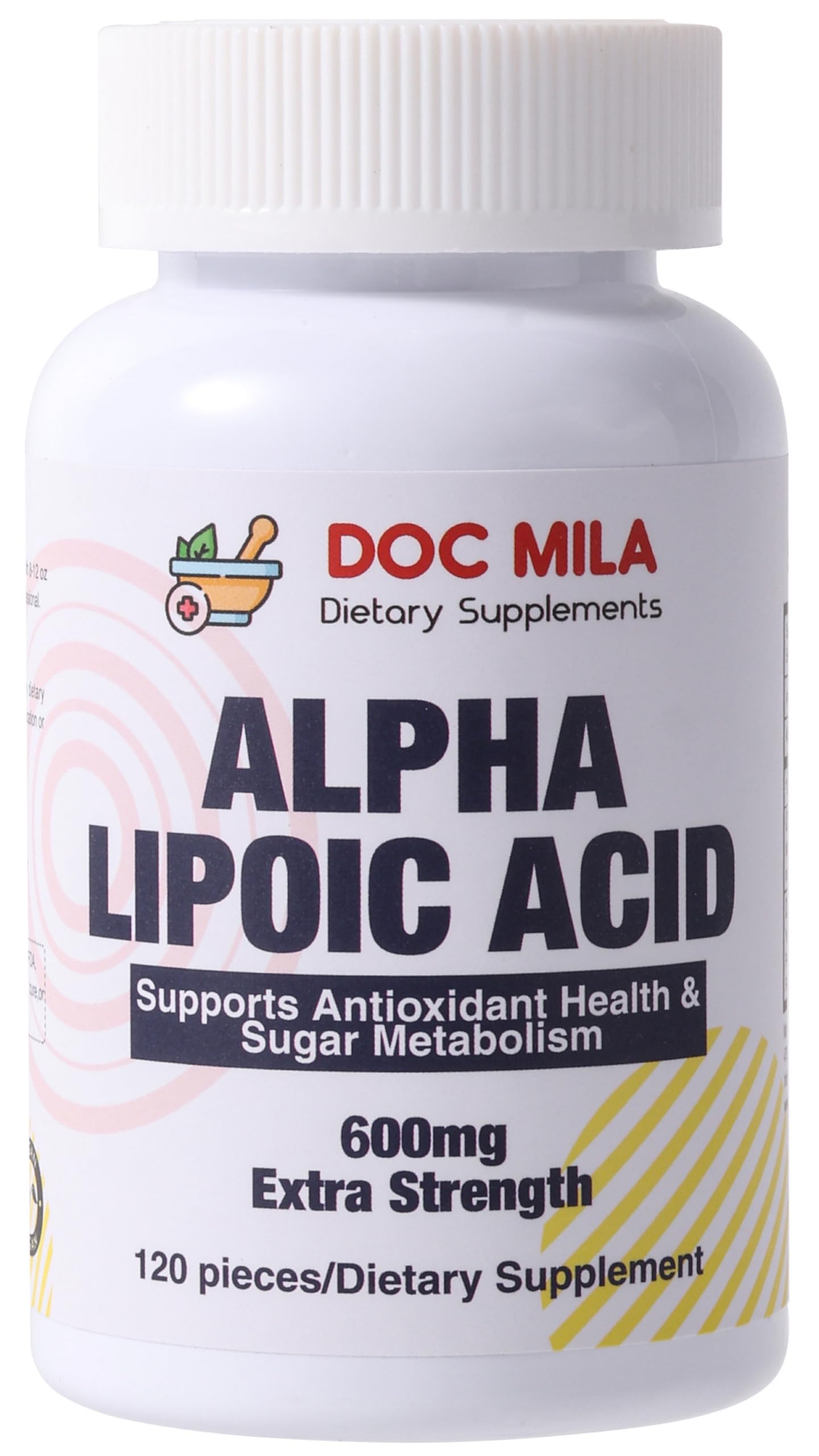 Foto 2 pulgar | Suplemento Doc Mila de Ácido Alfa Lipoico 600 Mg 120 Cápsulas - Venta Internacional
