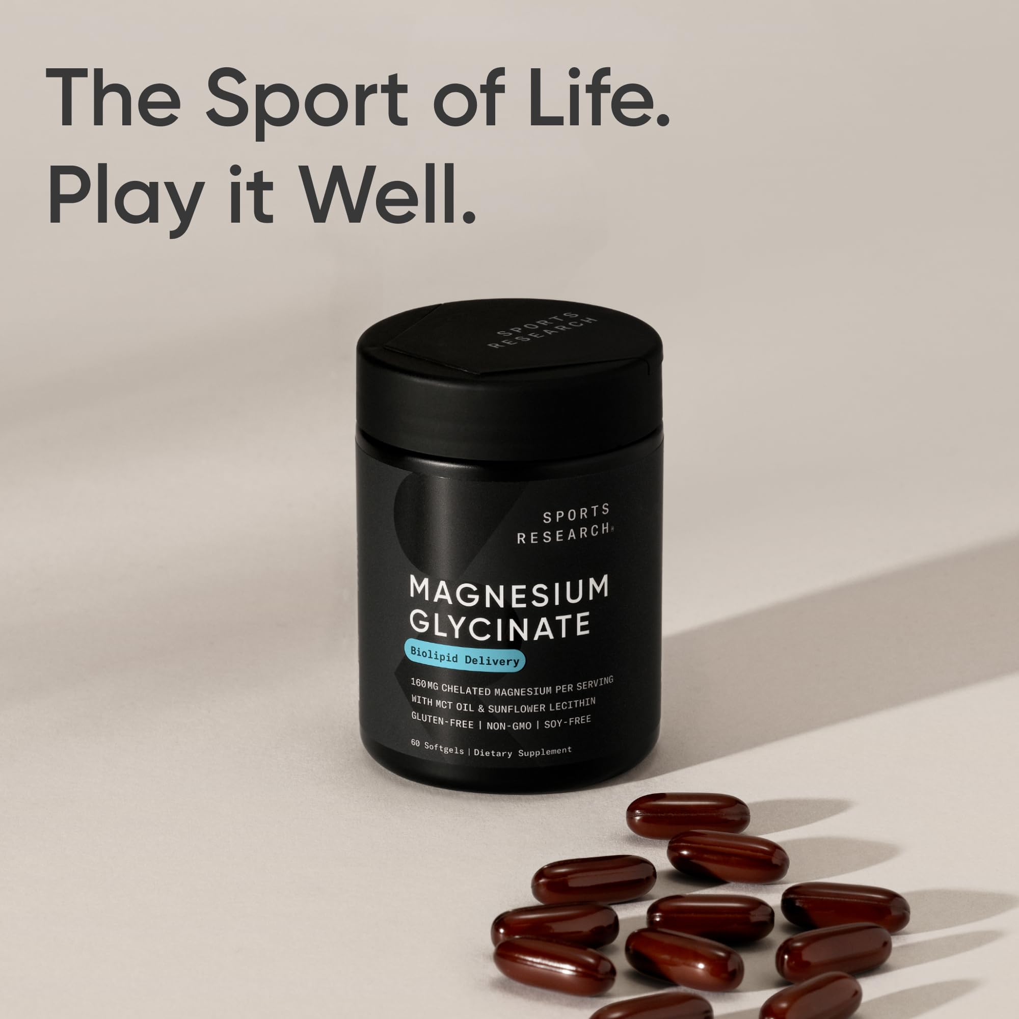Foto 8 pulgar | Suplemento Sports Research, Glicinato De Magnesio, 160 Mg, 60 Unidades - Venta Internacional.