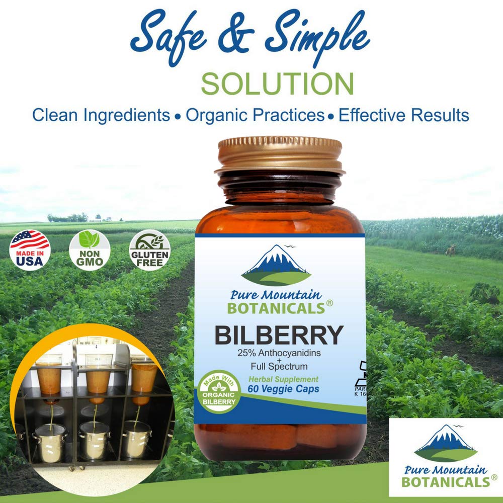 Foto 4 pulgar | Suplemento de Extracto de Arándano Pure Mountain Botanicals 250 Mg - Venta Internacional