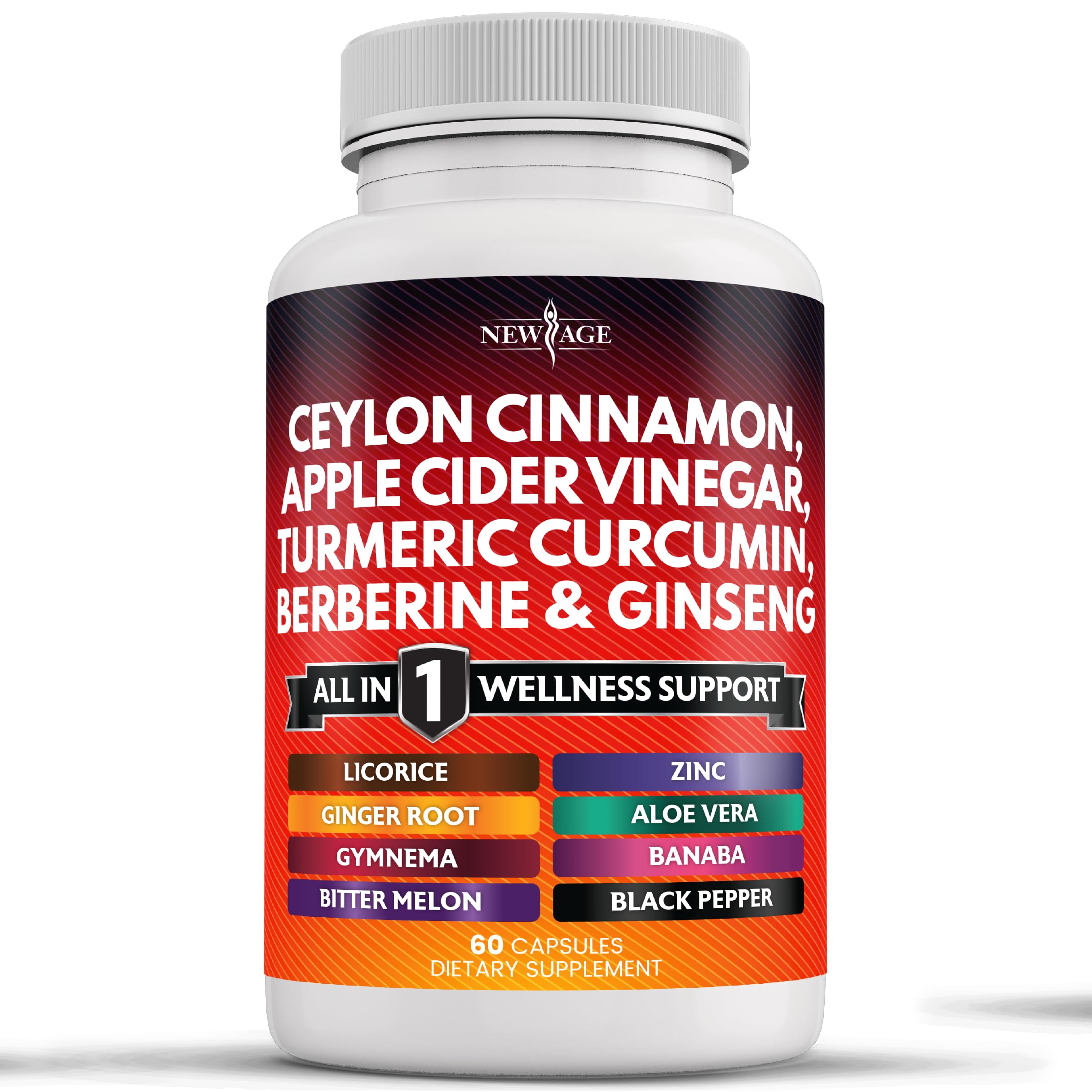 Foto 1 | Suplemento New Age De Canela De Ceilán 3000 Mg De Cúrcuma 3000 Mg - Venta Internacional.