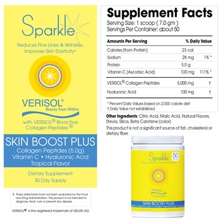 Foto 7 | Suplemento De Colágeno En Polvo Sparkle Wellness Skin Boost Plus - Venta Internacional.
