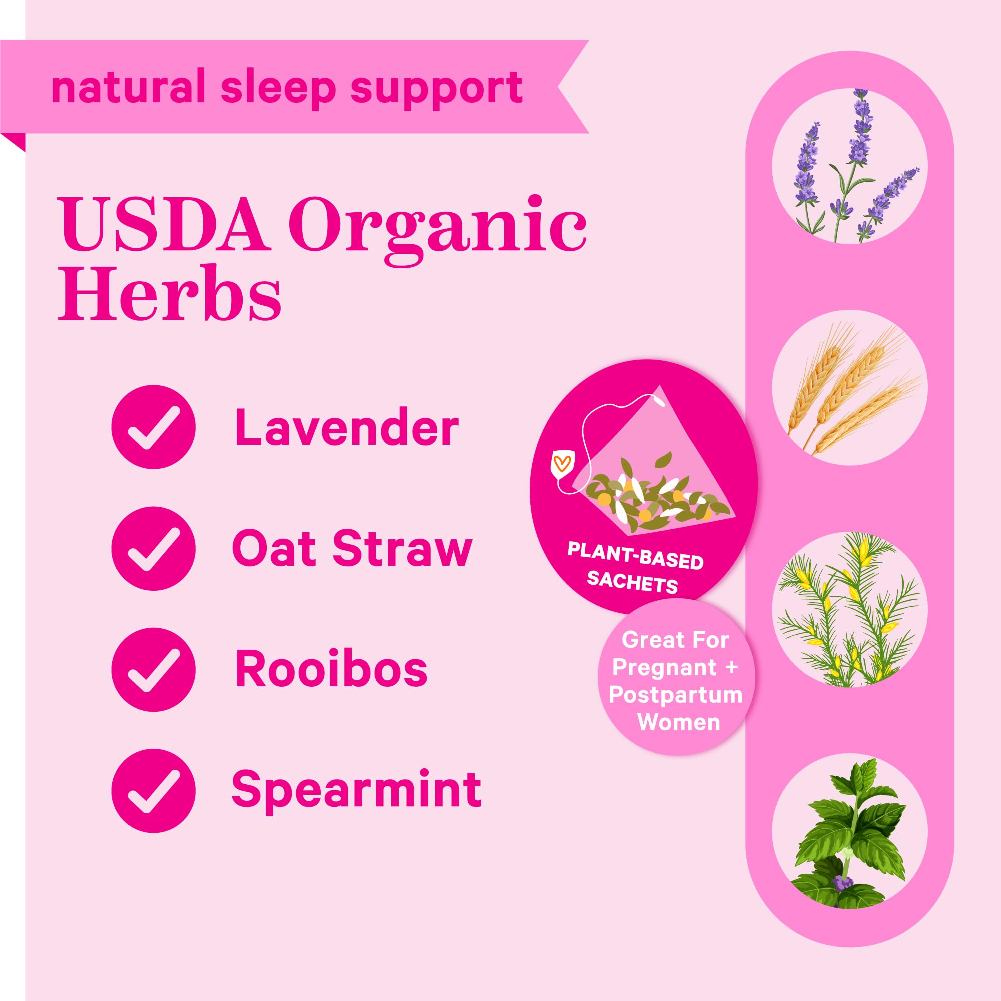 Foto 3 pulgar | Tea Pink Stork Sleep Organic Coco Lavanda 30 Tazas - Venta Internacional.