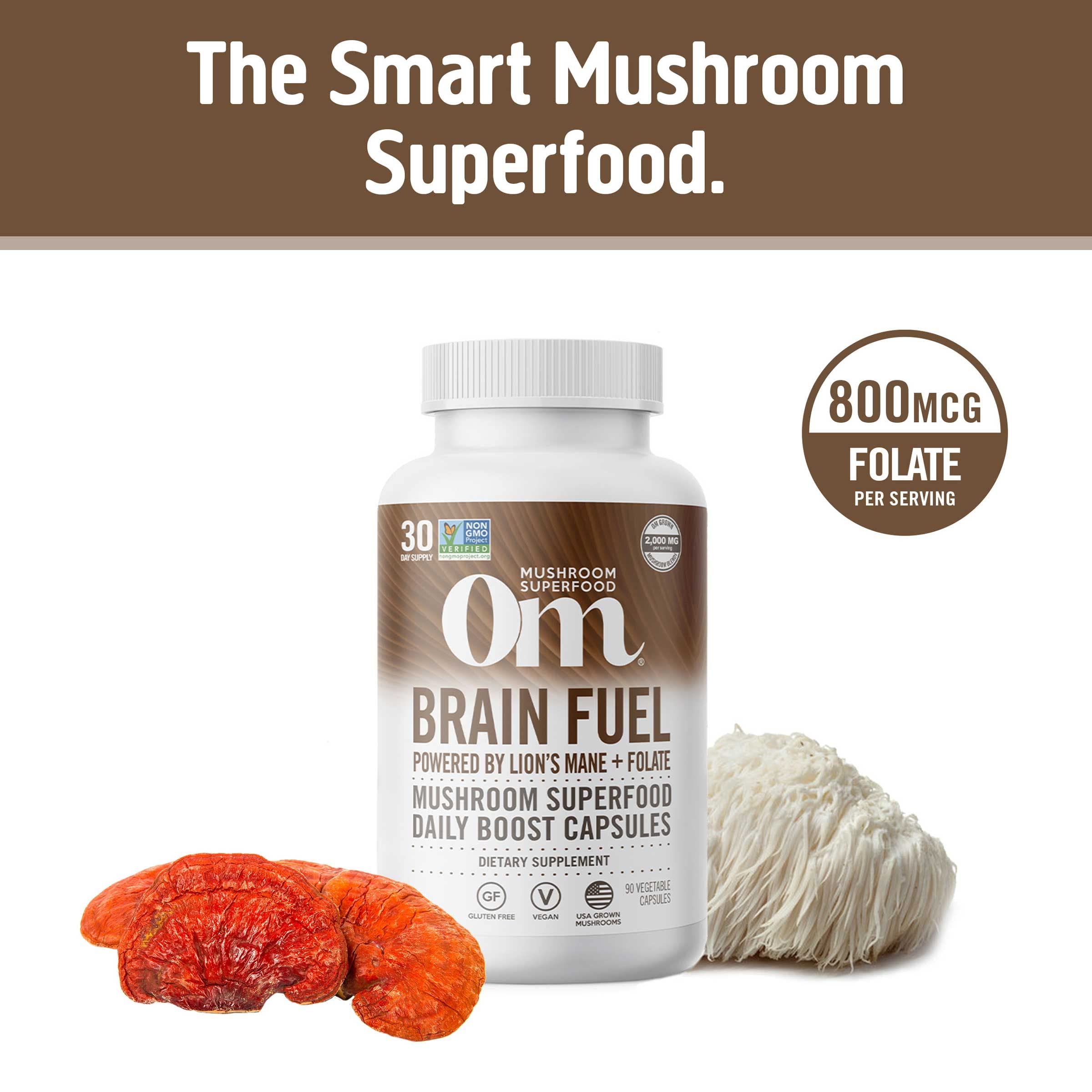 Foto 3 pulgar | Suplemento Om Mushroom Superfood Brain Fuel 90 Cápsulas - Venta Internacional