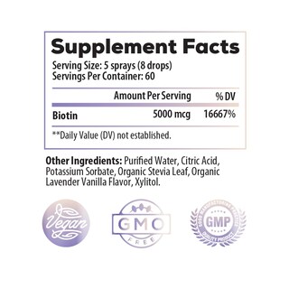 Foto 2 | Suplemento Ideal Para Infusión De Biotina, 5000 Mcg, Líquido Sublingual - Venta Internacional.